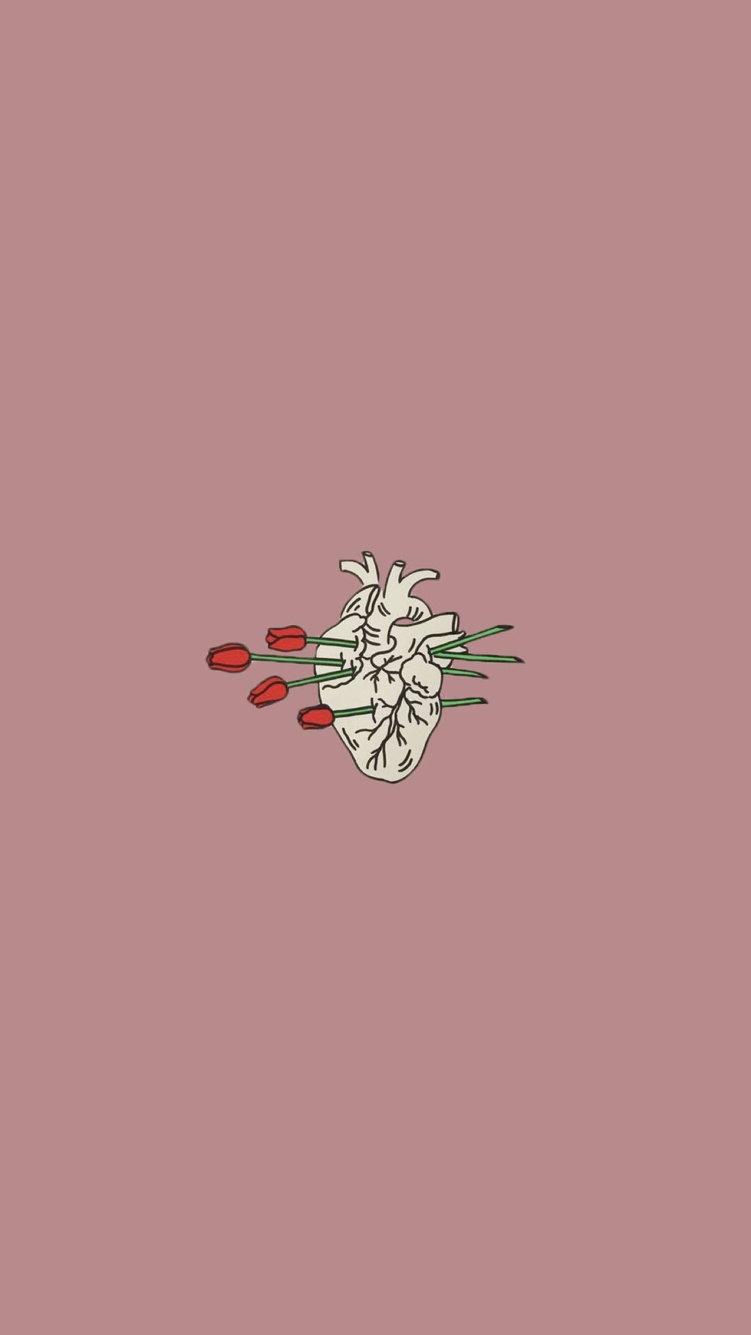 주변 세상에 사랑을 베푸세요 — 레드 감성 배경화면