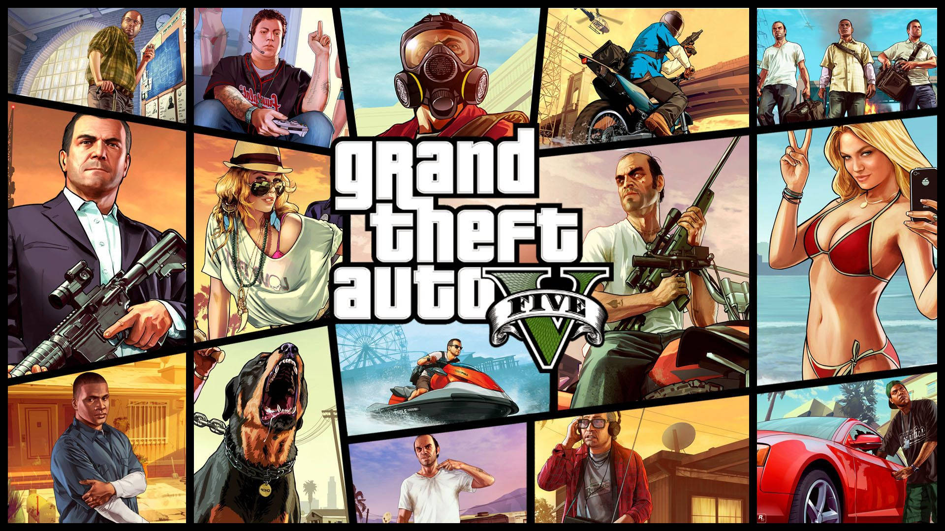 1080p GTA 5 게임 포스터 배경화면