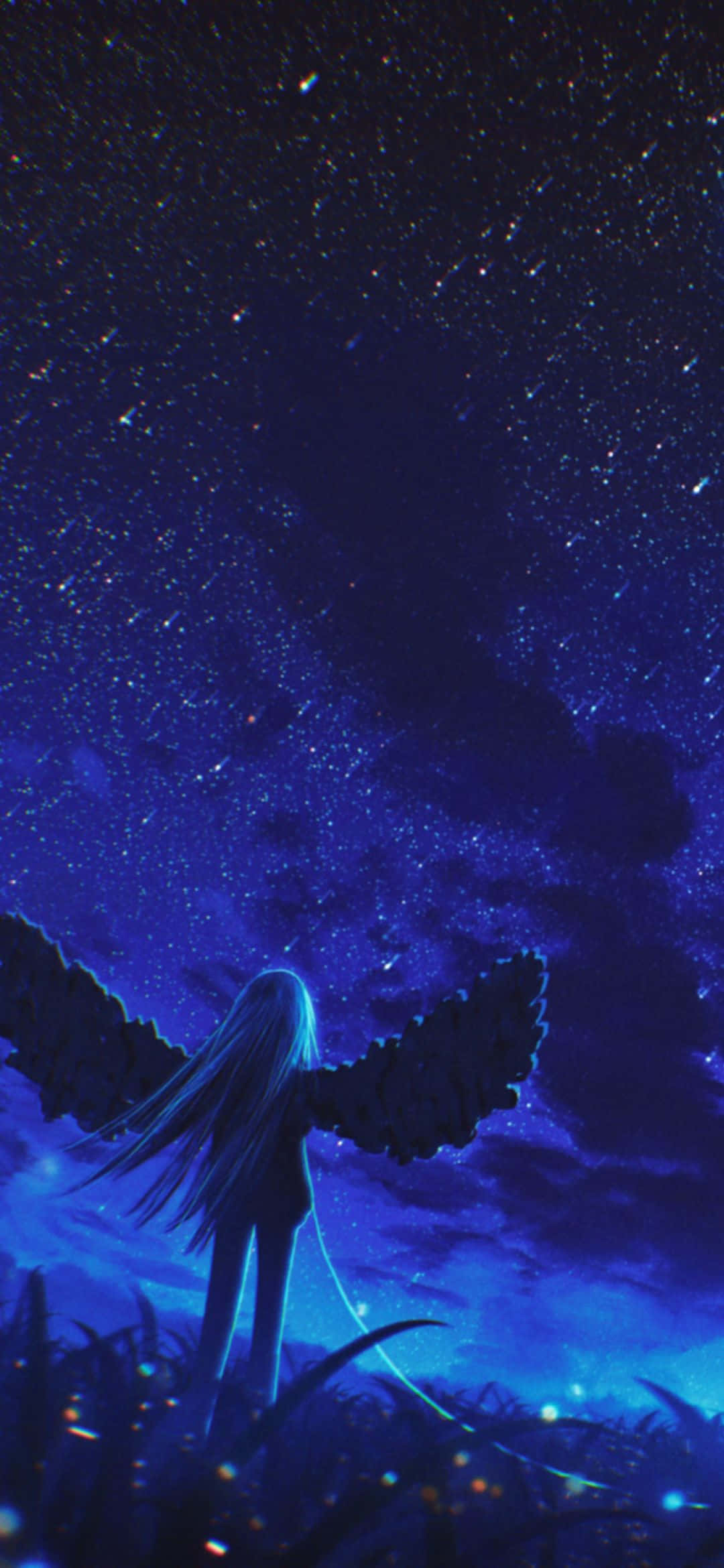 1080x2340 4K 어둠의 천사 밤하늘 배경화면