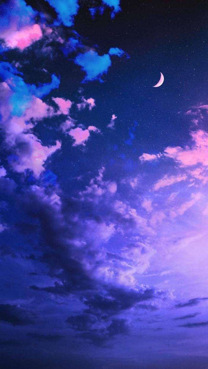 아이폰 12 프로 퍼플 스카이 배경화면