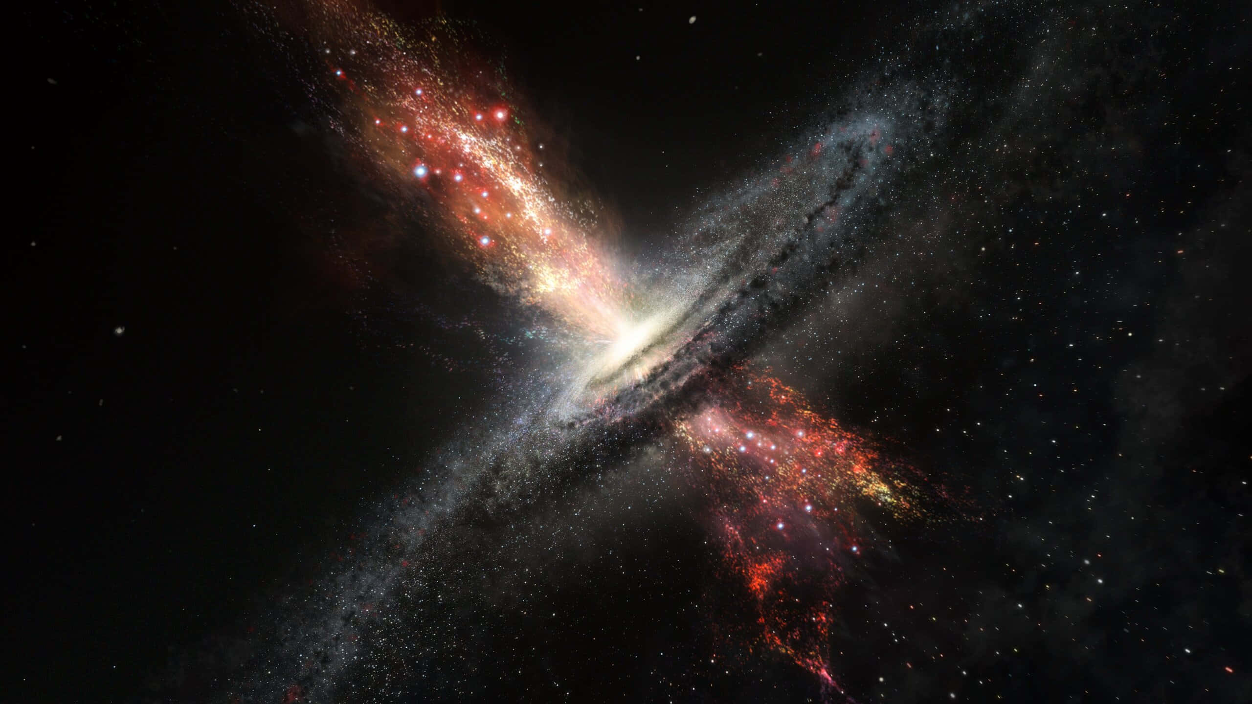 1440p 우주 초대질량 블랙홀 배경화면