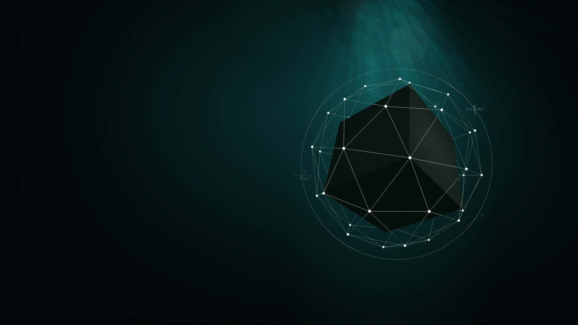 1920 X 1080 미니멀리스트 블랙 큐브 배경화면