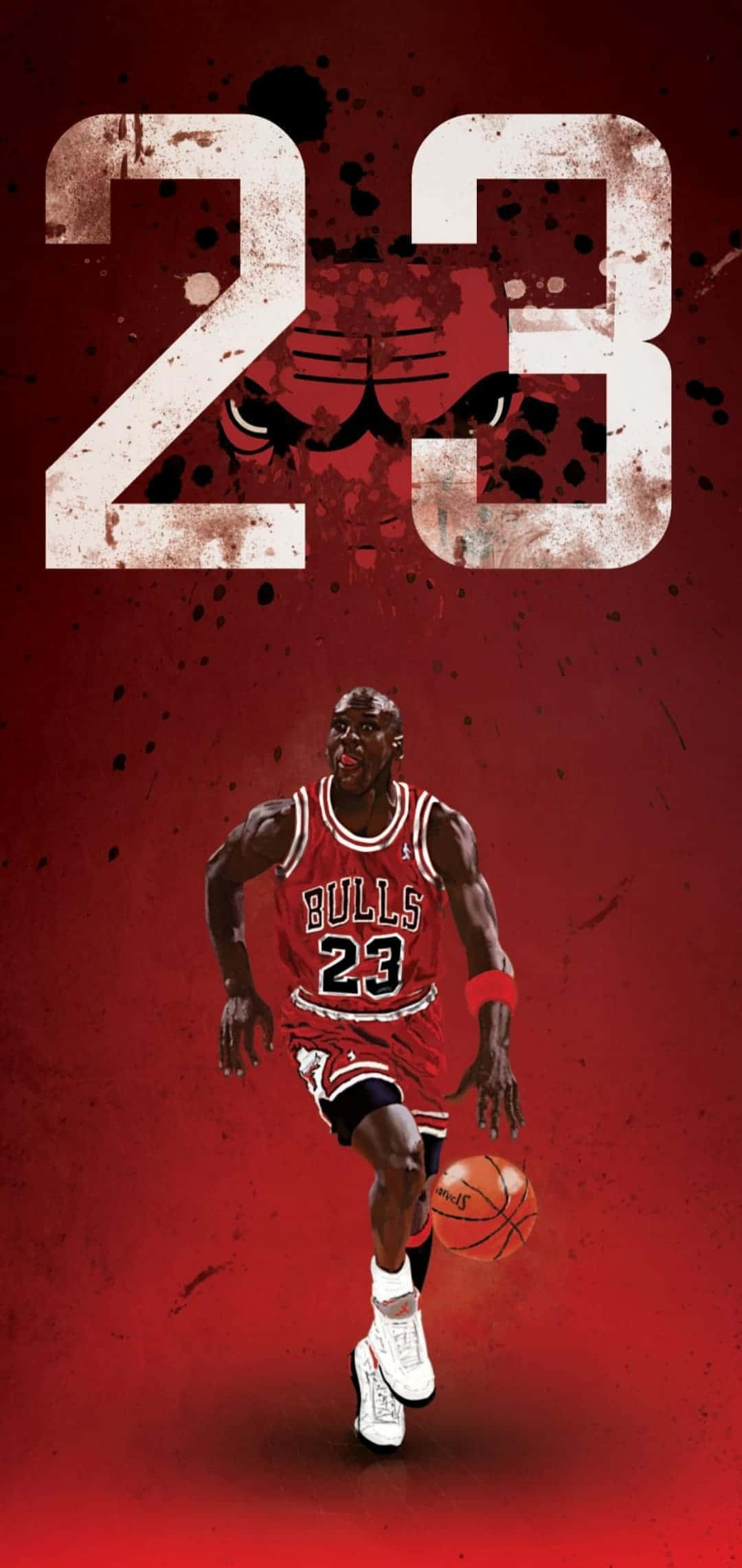 마이클 조던이 1998년 NBA 결승전 유타 재즈를 상대로 승리를 결정짓는 슛을 성공시킨 후 저지를 들어 올리다 배경화면