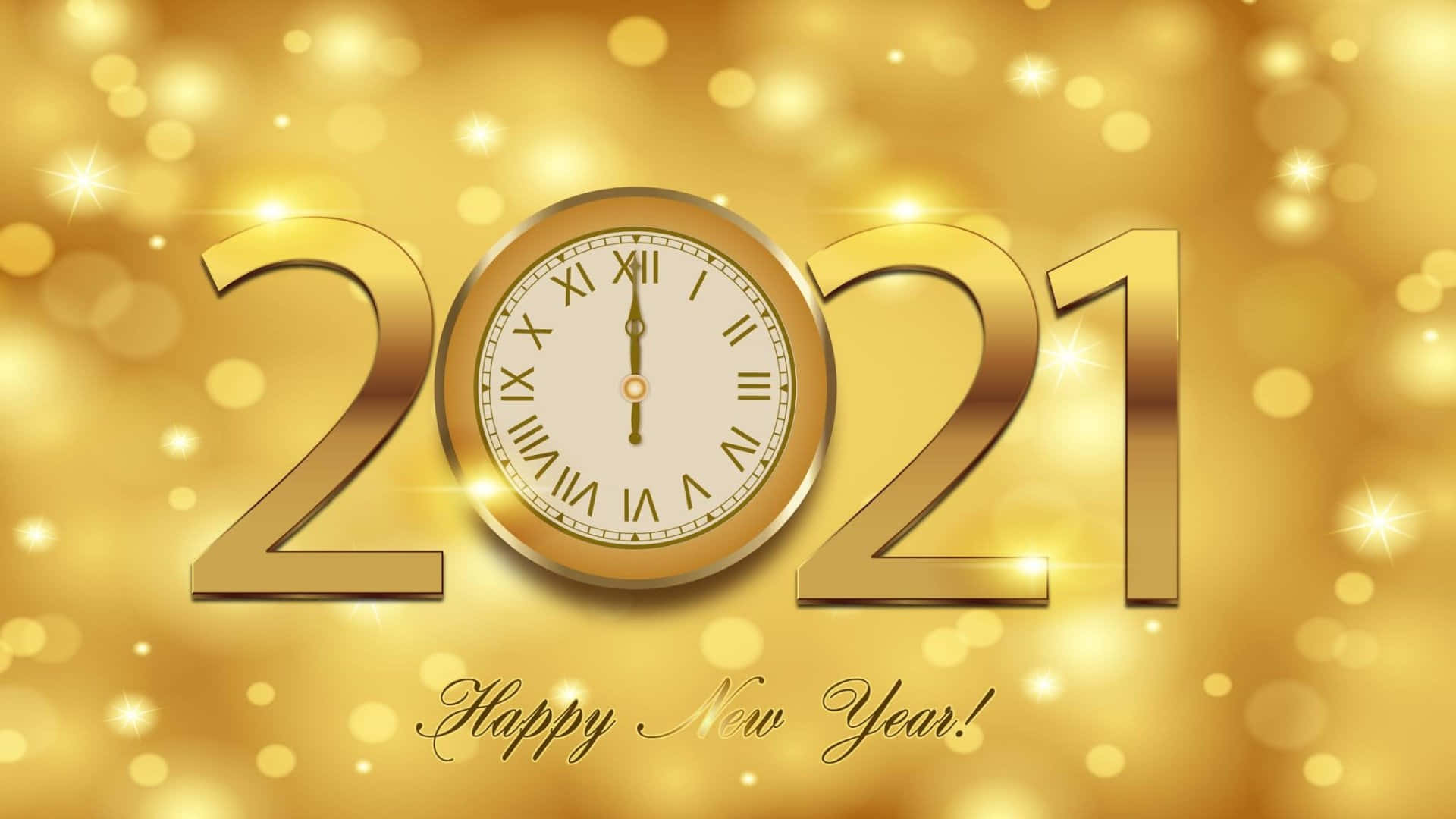 밝게 빛나는 2021: 새해 축하 배경화면