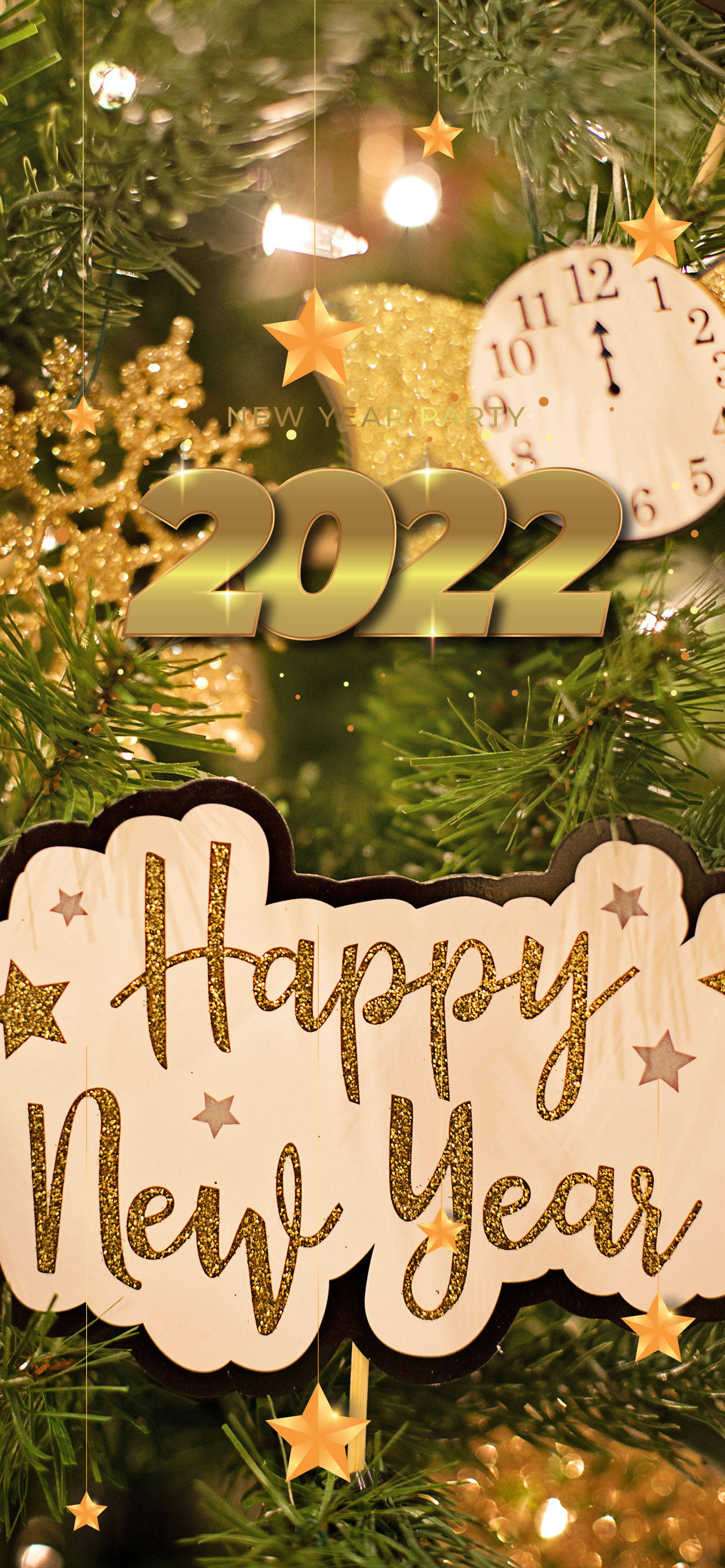 2022년 새해 복 많이 받으세요, 장관인 불꽃놀이와 함께 배경화면