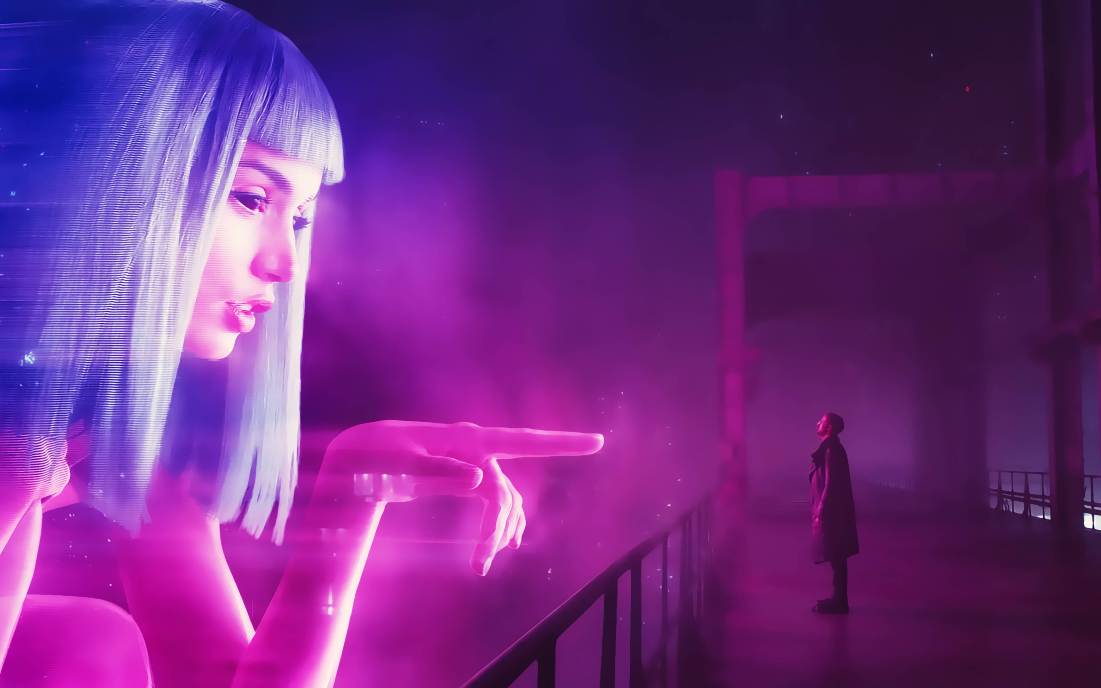 디지털 컴패니언 조이 블레이드 러너 2049 4K 배경화면