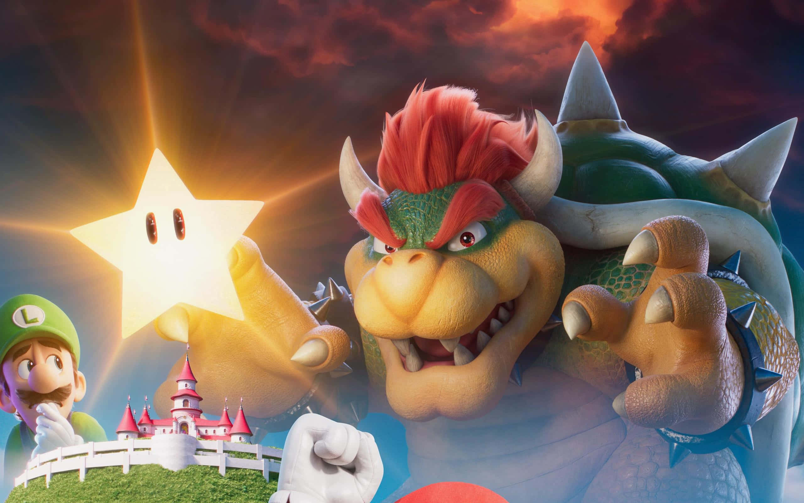 2560 x 1600 배경화면 위의 장엄한 포즈의 Bowser 배경화면