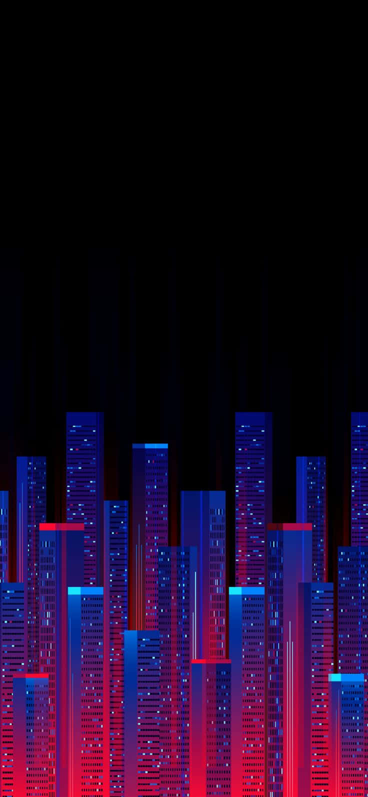 컬러풀 빌딩 조명 픽셀 3 OLED 배경 배경화면