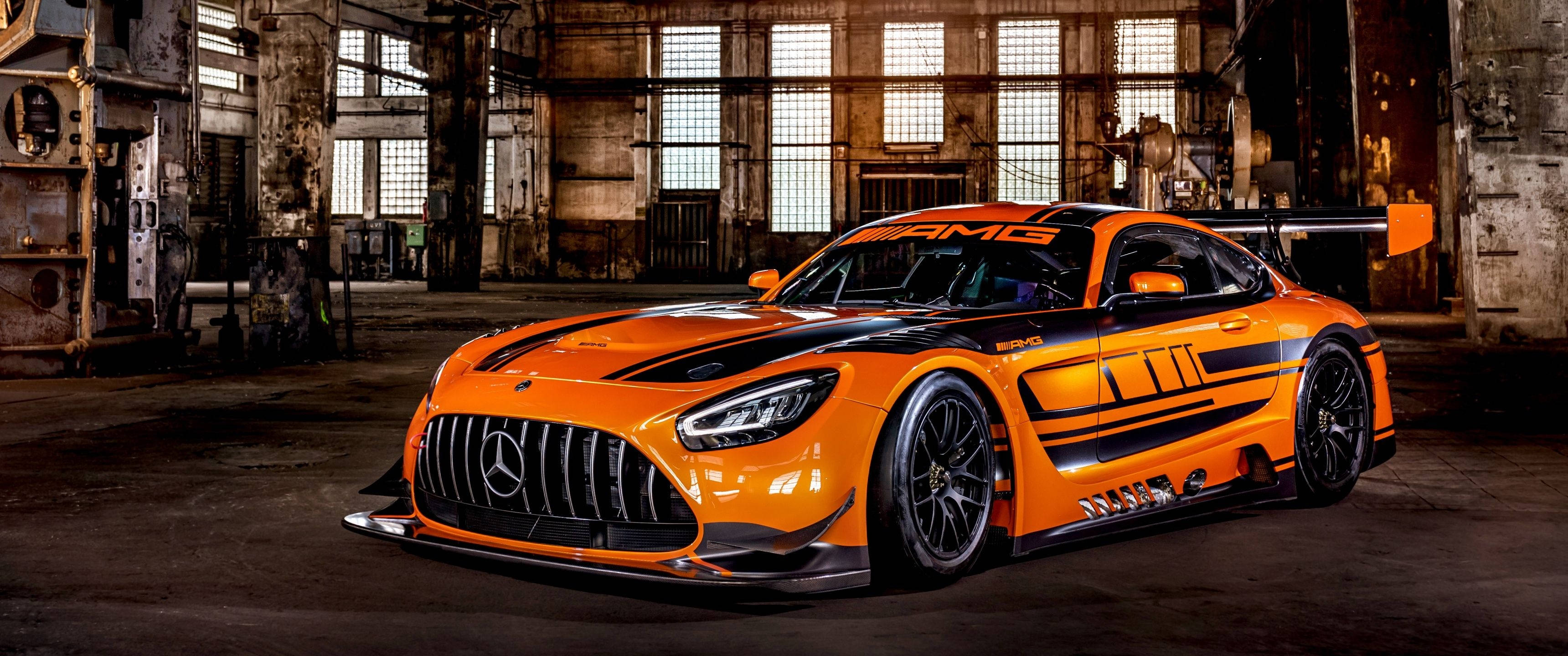 3440x1440 메르세데스-AMG GT3 자동차 배경화면