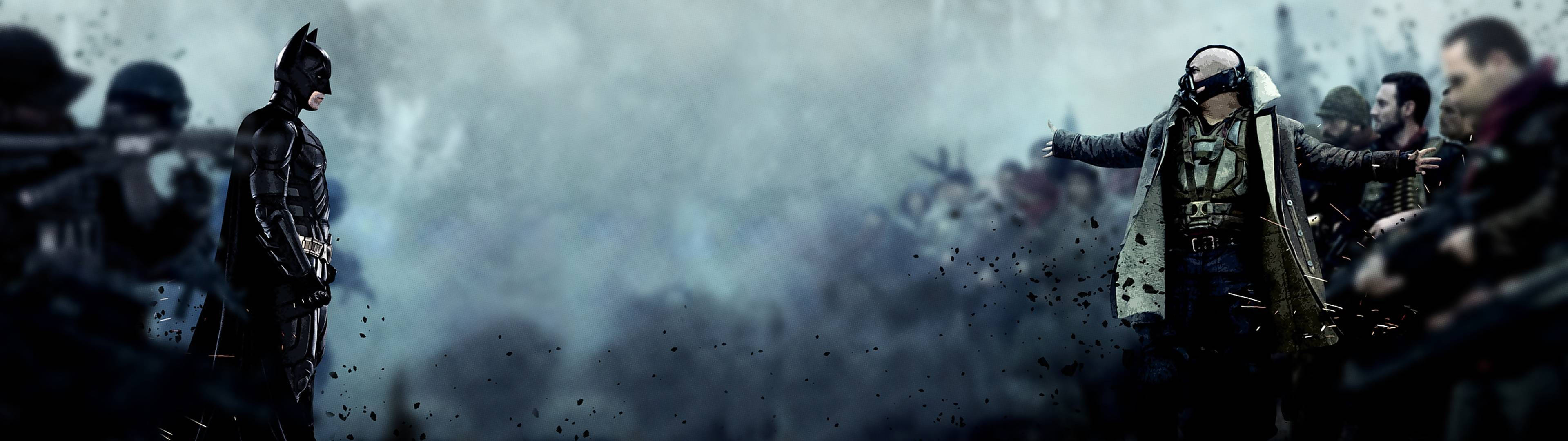 3840x1080 HD 듀얼 모니터 배트맨 배경화면