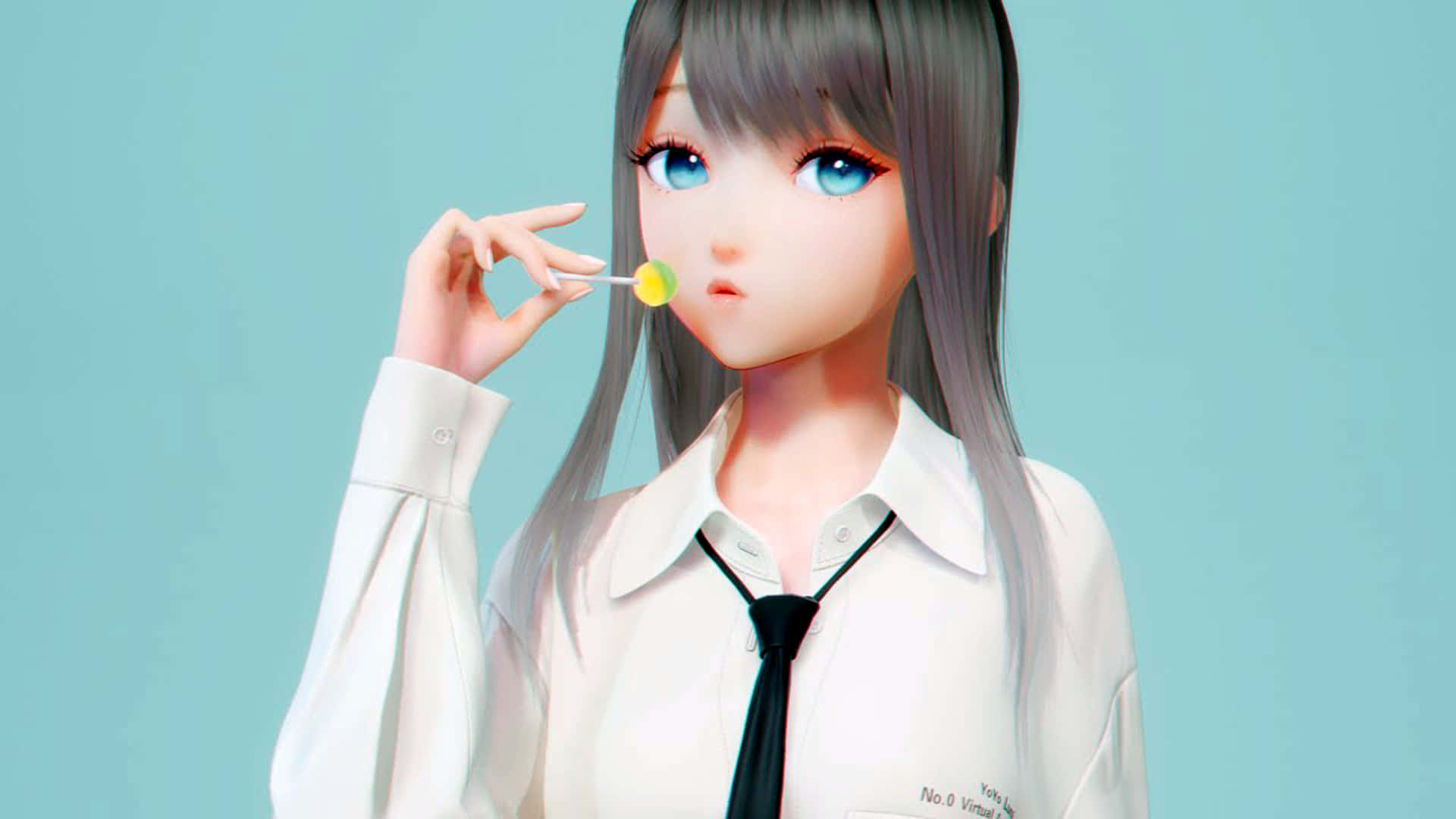 3D 애니메이션 여고생 배경화면