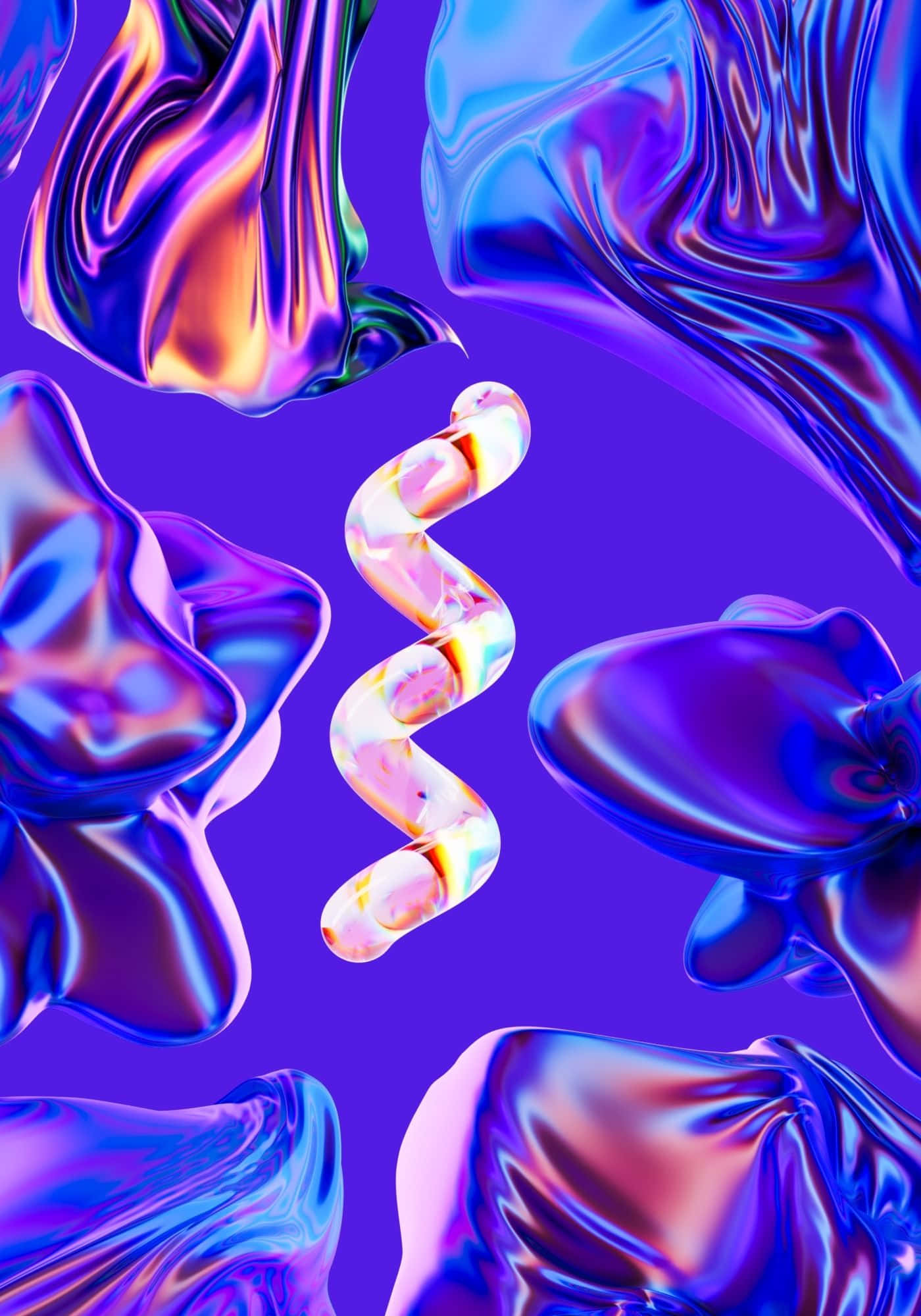 멋진 3D 보라색 액체 배경 배경화면