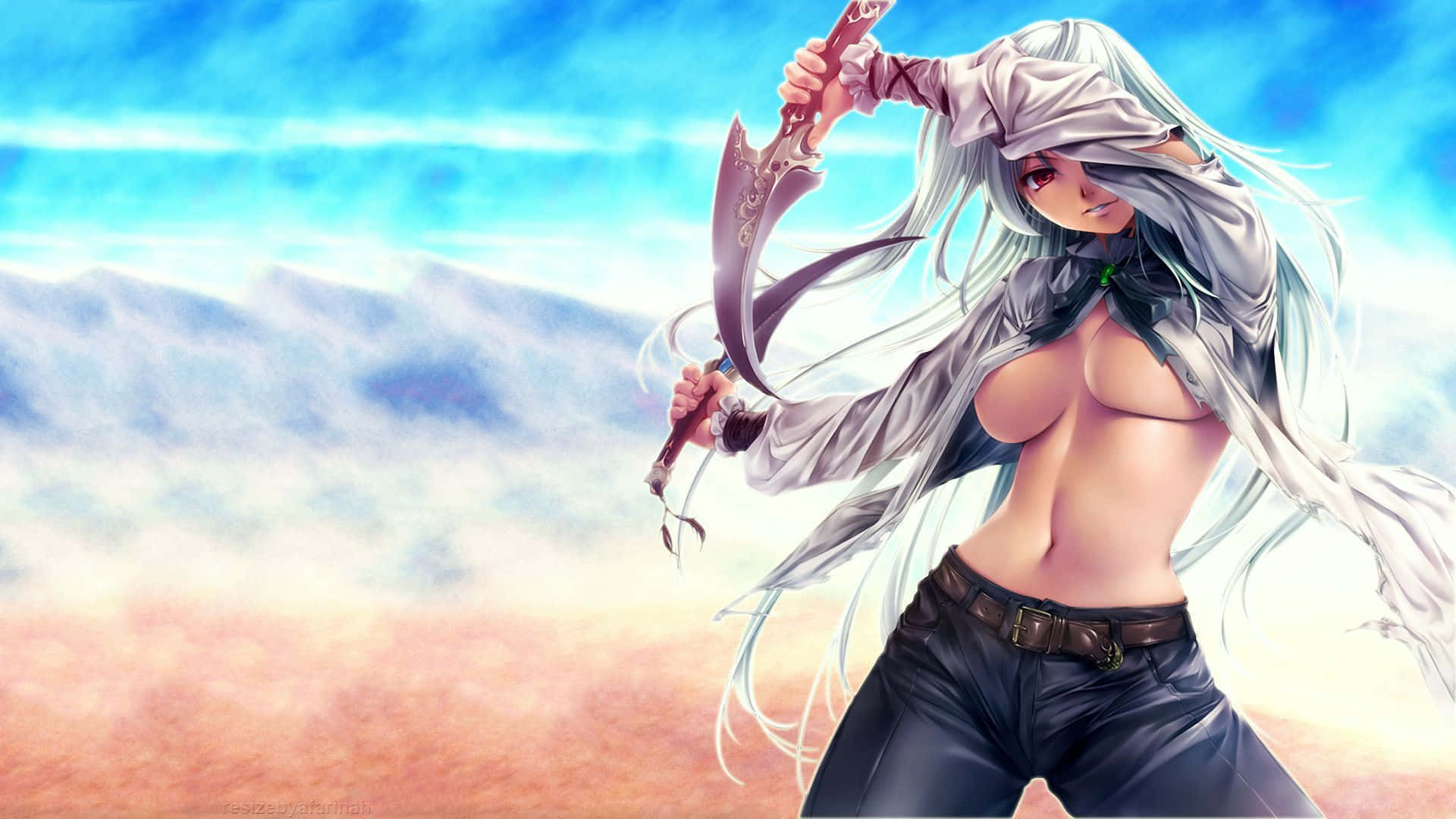 섹시한 3D 애니메이션 소녀 배경화면