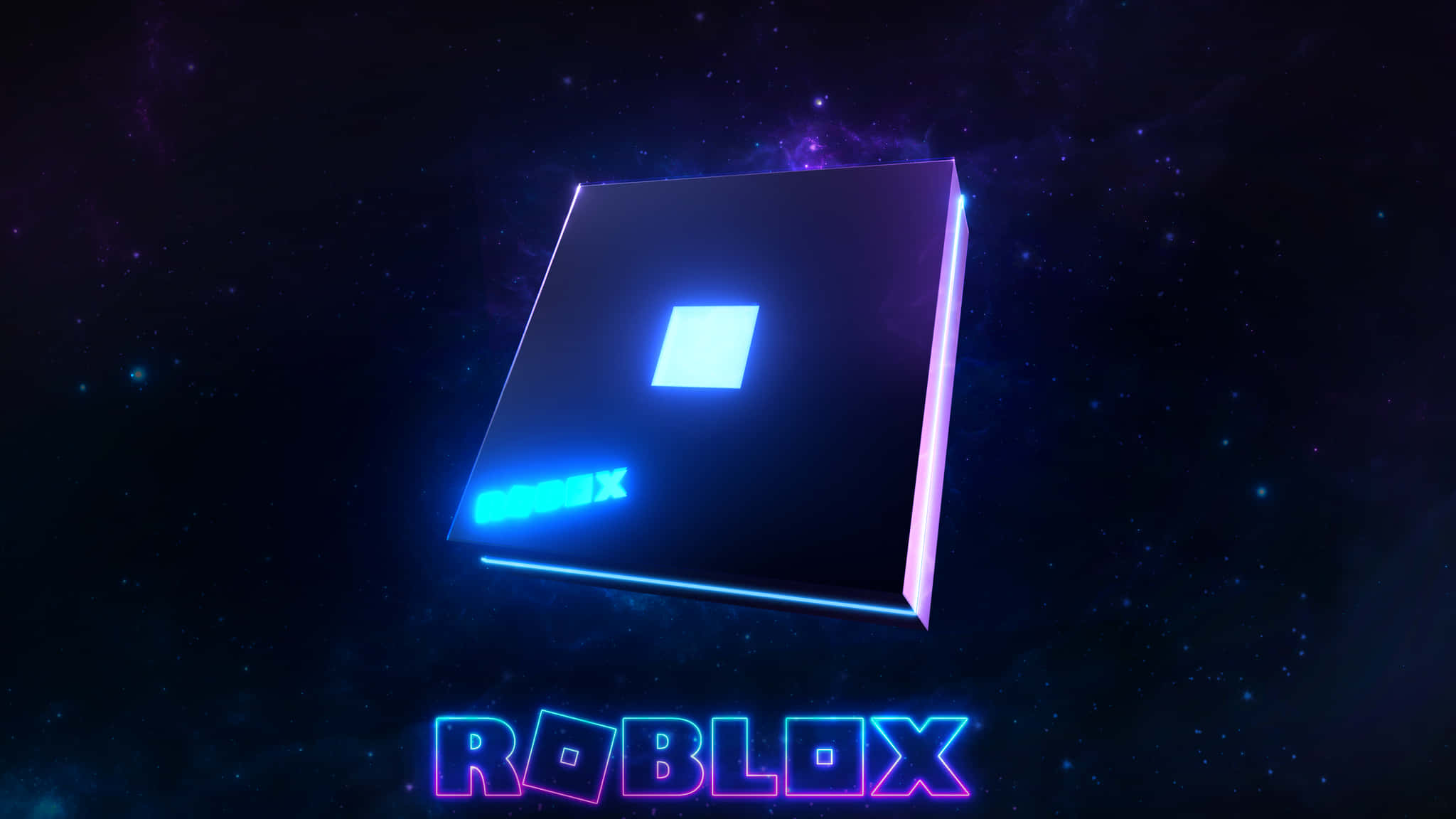 3D 로블록스 블루 앤 퍼플 배경화면