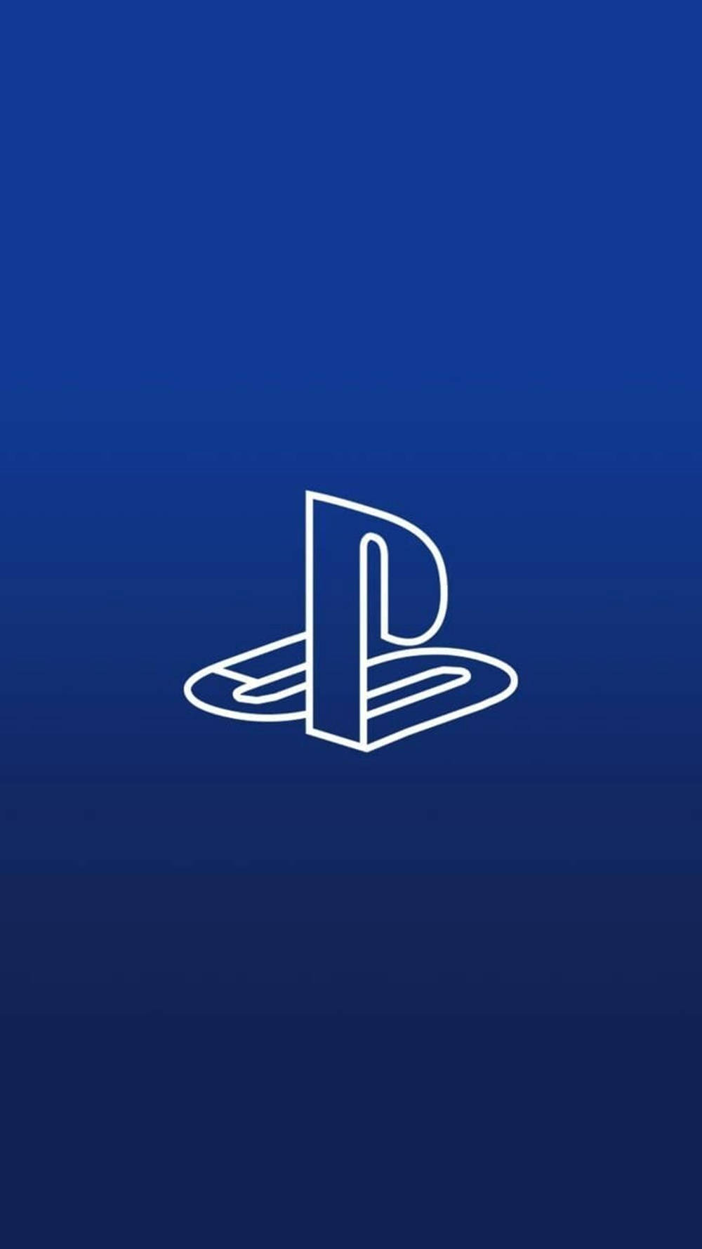 3D 블루 PS4 로고 배경화면