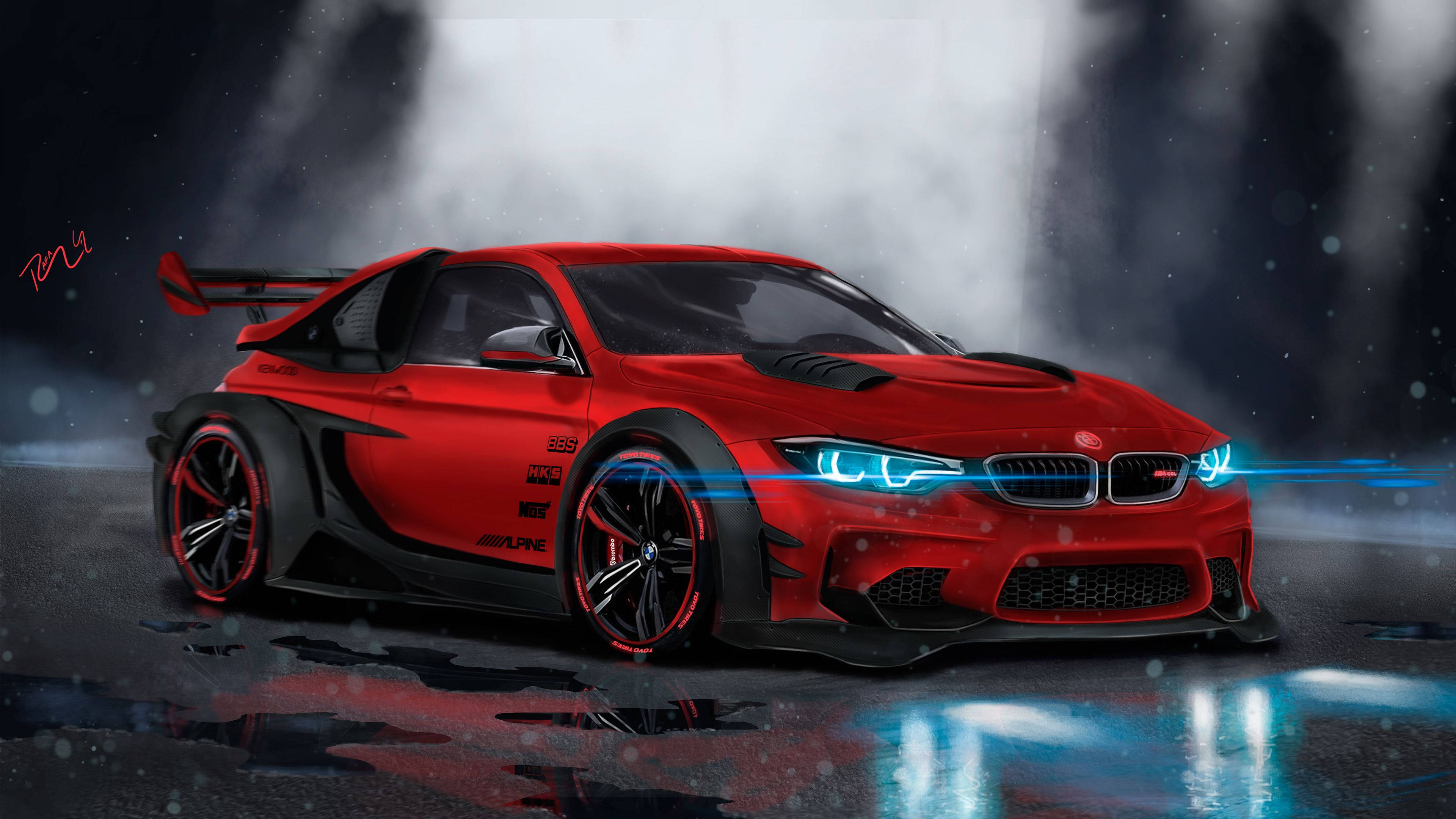 자동차 4K BMW 컨셉 아트 배경화면