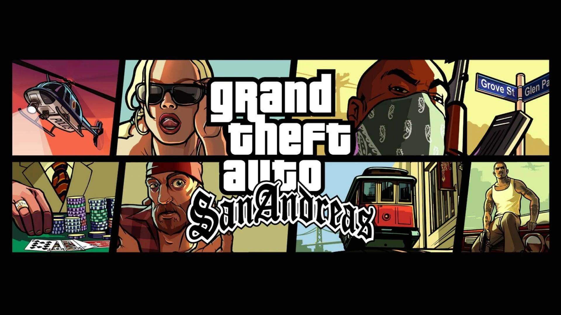 멋진 4K 게임 포스터, Grand Theft Auto: San Andreas 배경화면