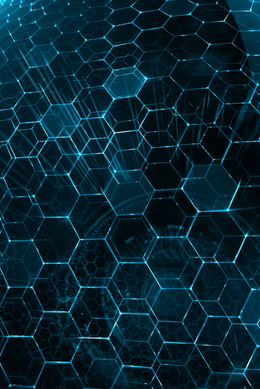 블루 헥사곤 아이폰 4s 배경화면