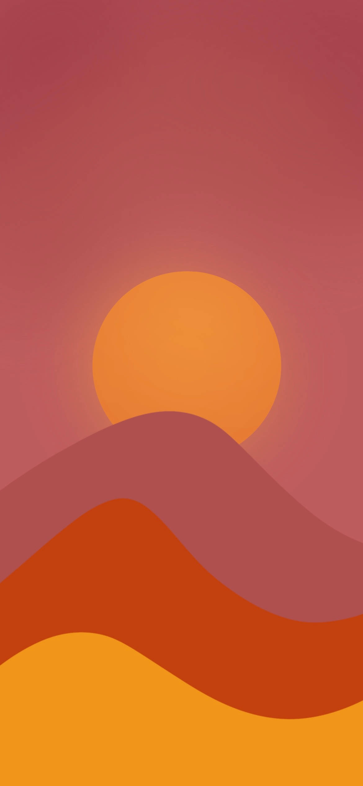 샤오미 레드미 노트 9용 선셋 레인지 배경화면