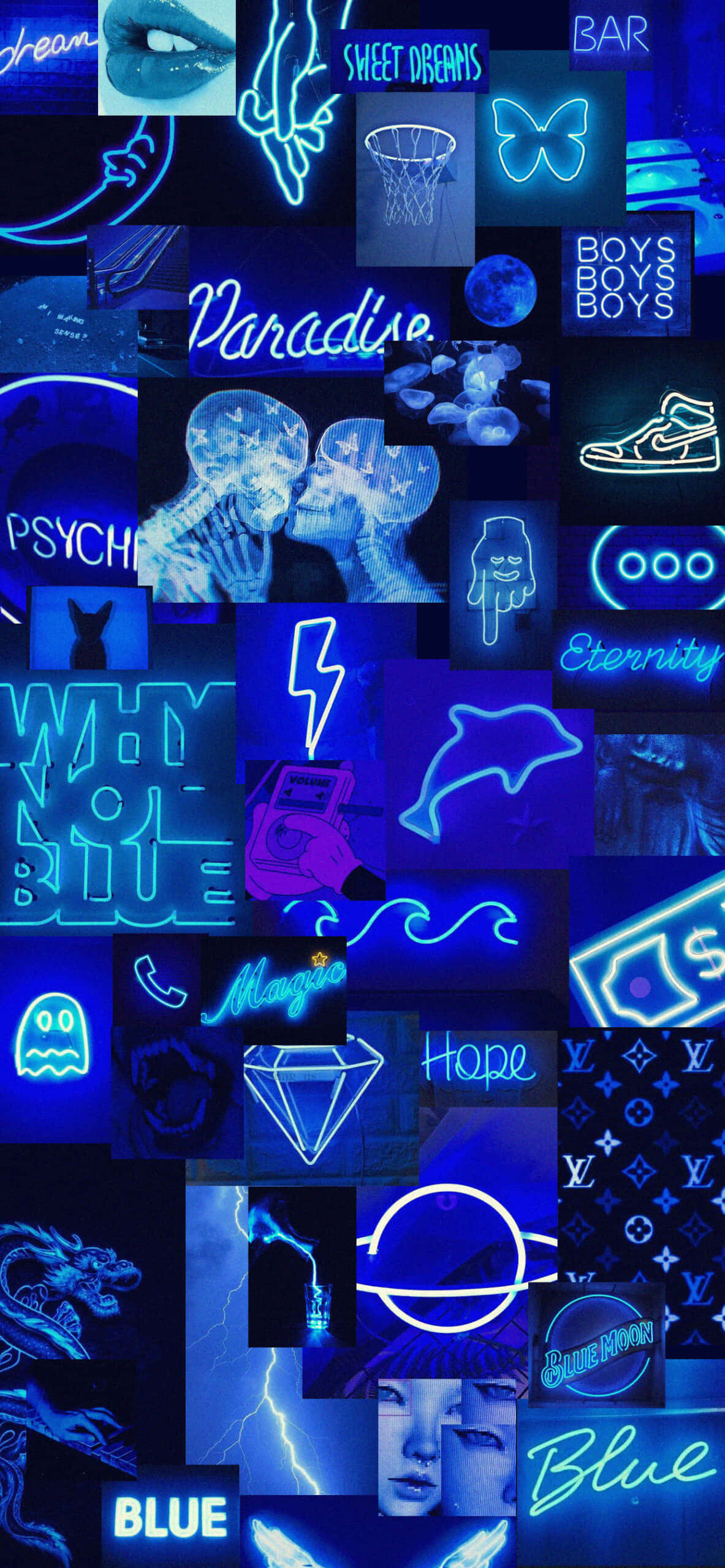 Aesthetic Blue의 평화로운 블루가 주는 진정 효과를 즐기세요 배경화면