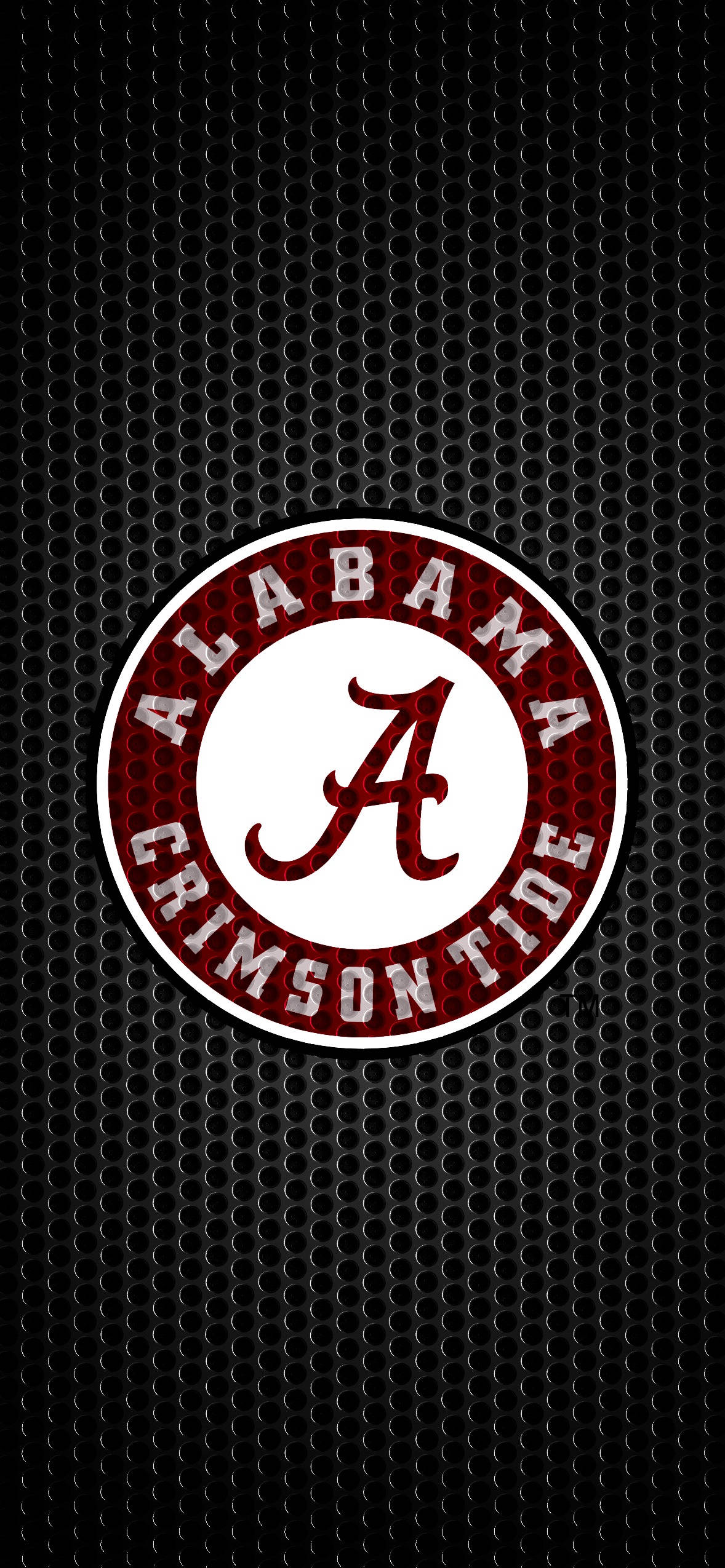 Alabama Crimson Tide 블랙 메탈 아트 배경화면