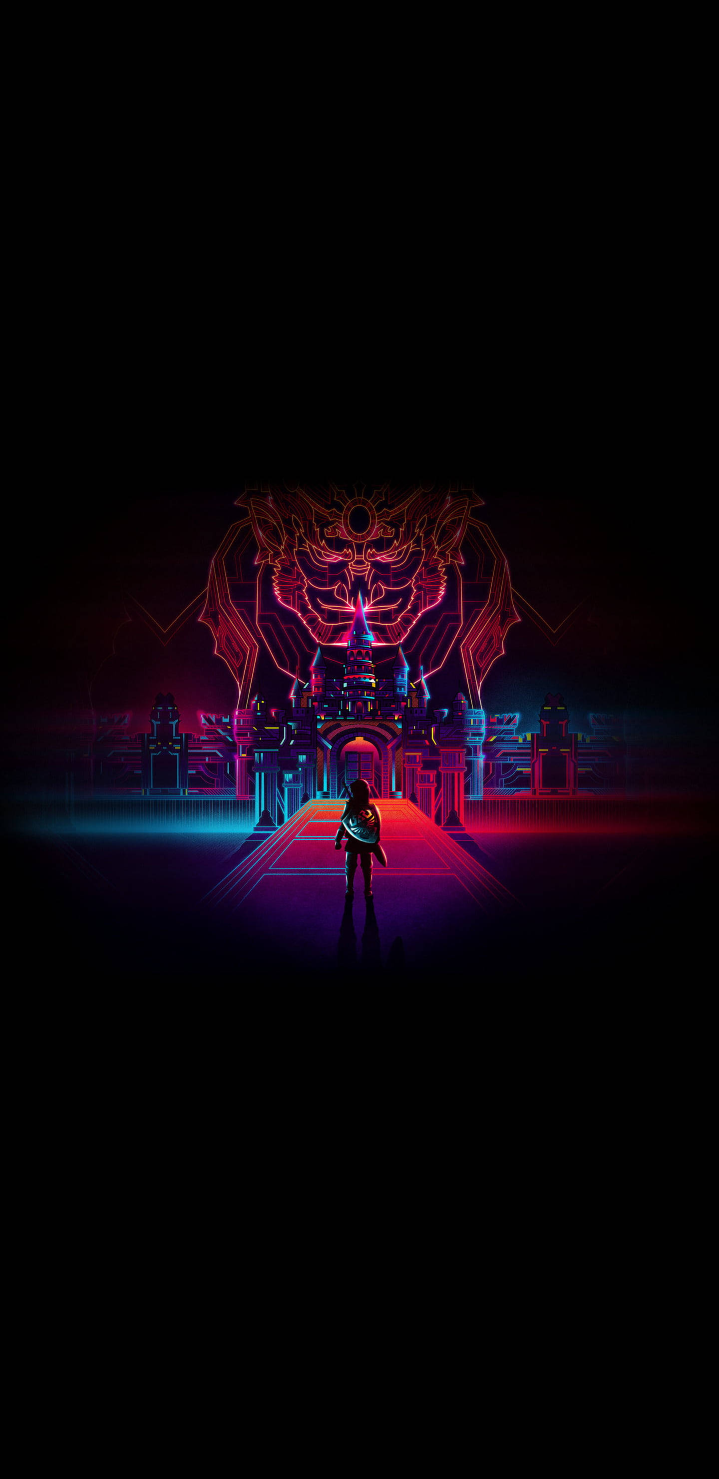 블랙 AMOLED 레드 시티 배경화면