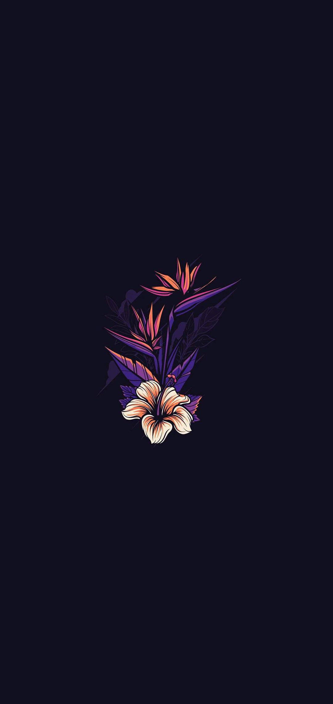 AMOLED 안드로이드 검은 꽃 배경화면