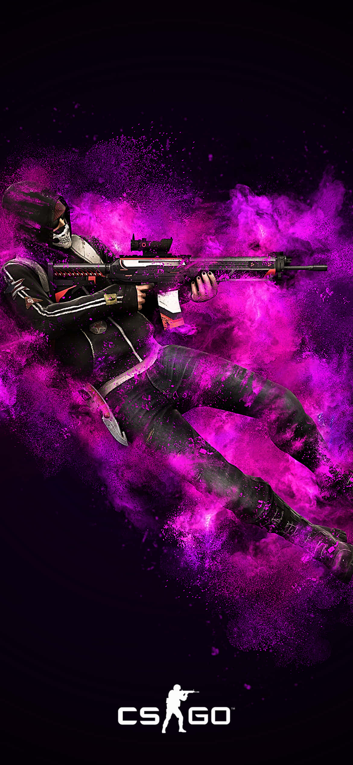 Android Counter-Strike Global Offensive Terrorist With Purple Aura 배경 배경화면