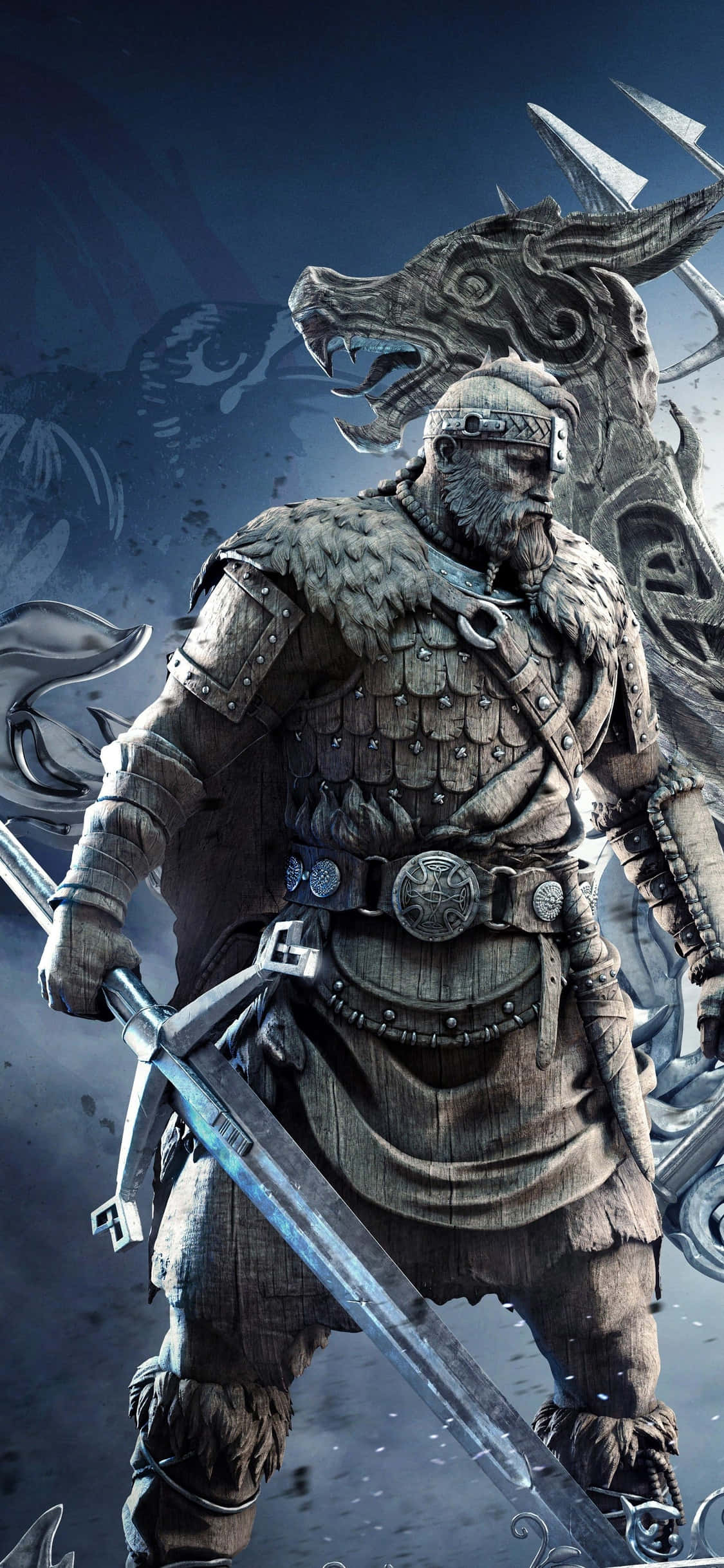 Android For Honor 배경 사무라이 대 드래곤 배경화면
