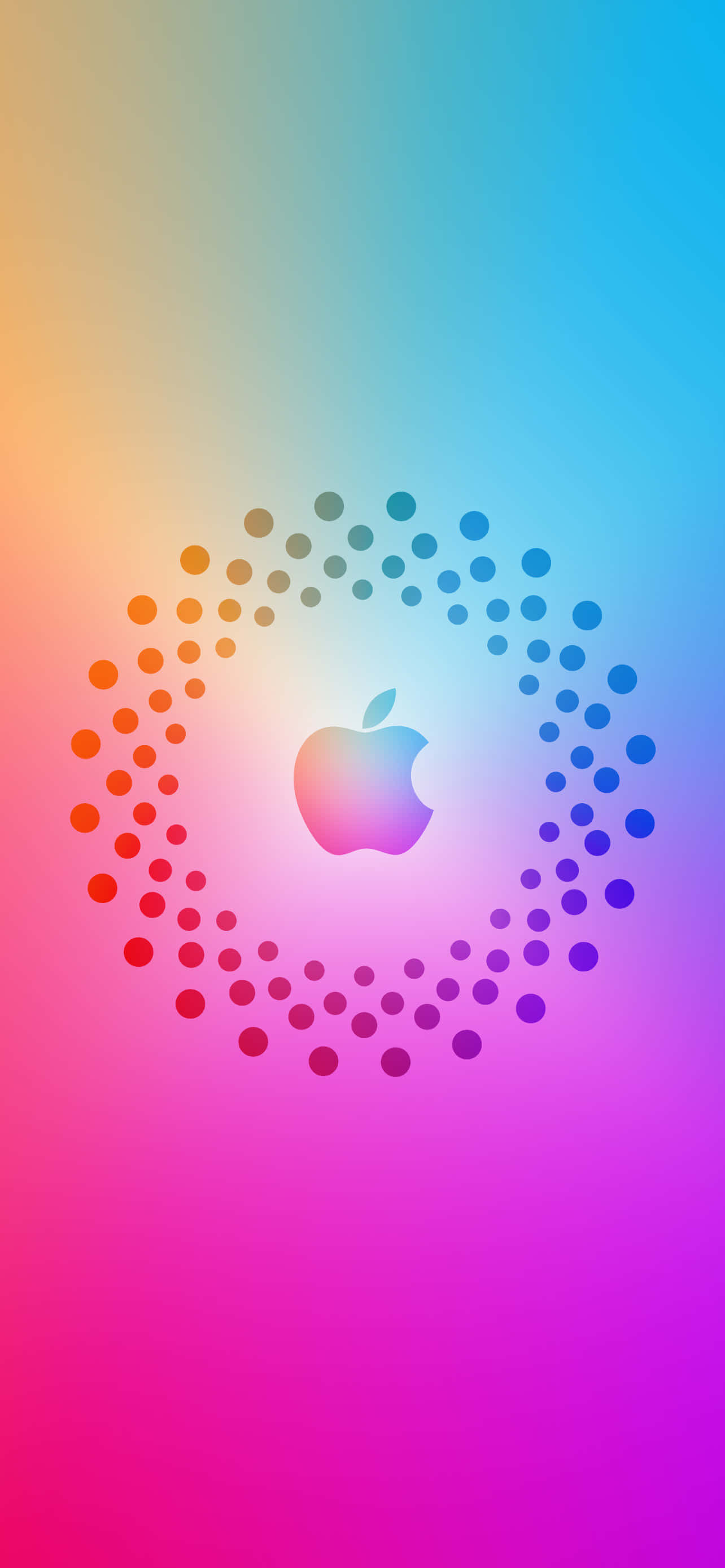 로고와 점들이 있는 멋진 Apple HD iPhone 배경화면