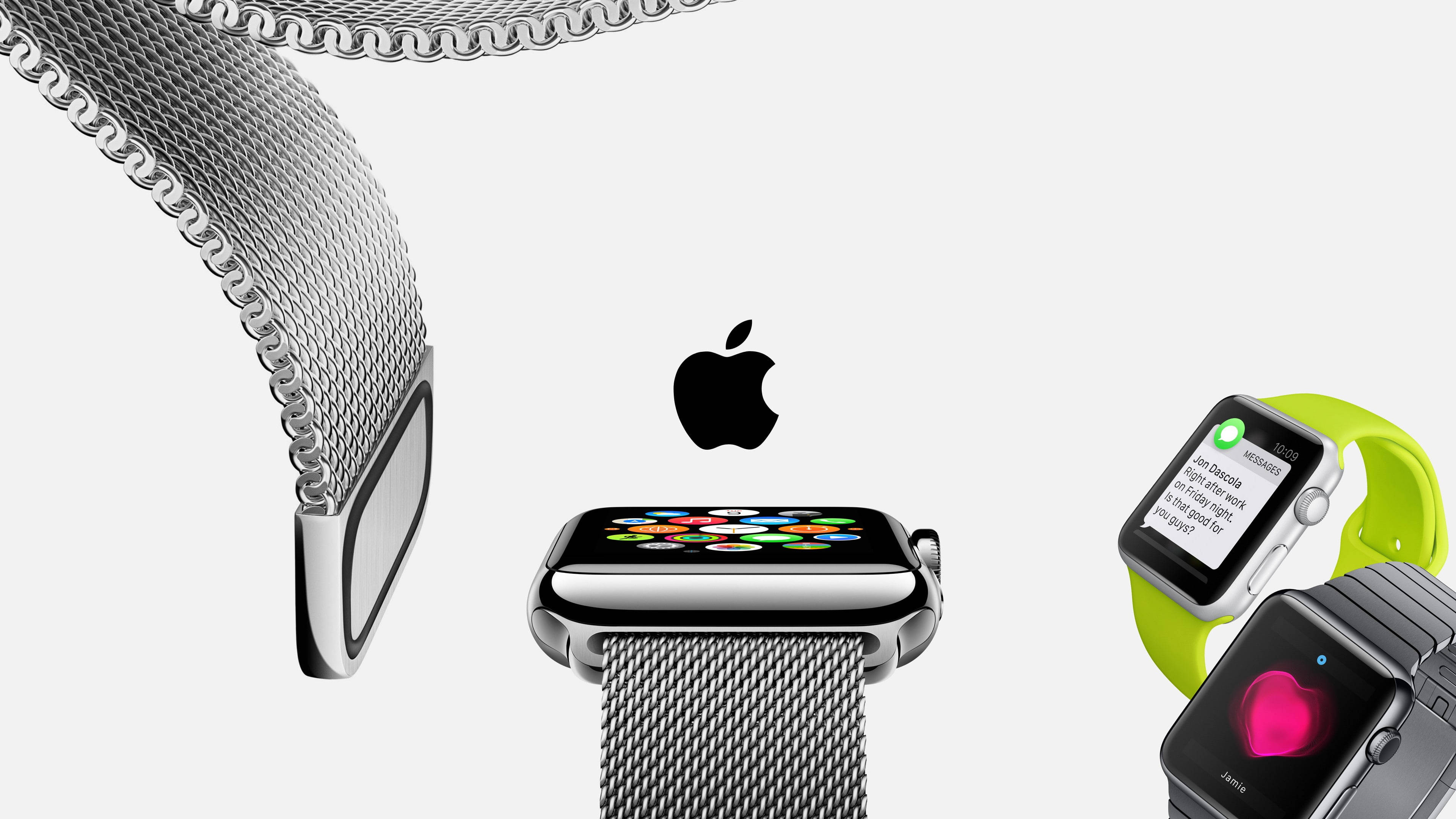 Apple Watch 크롬 메탈 메쉬 스트랩 배경화면