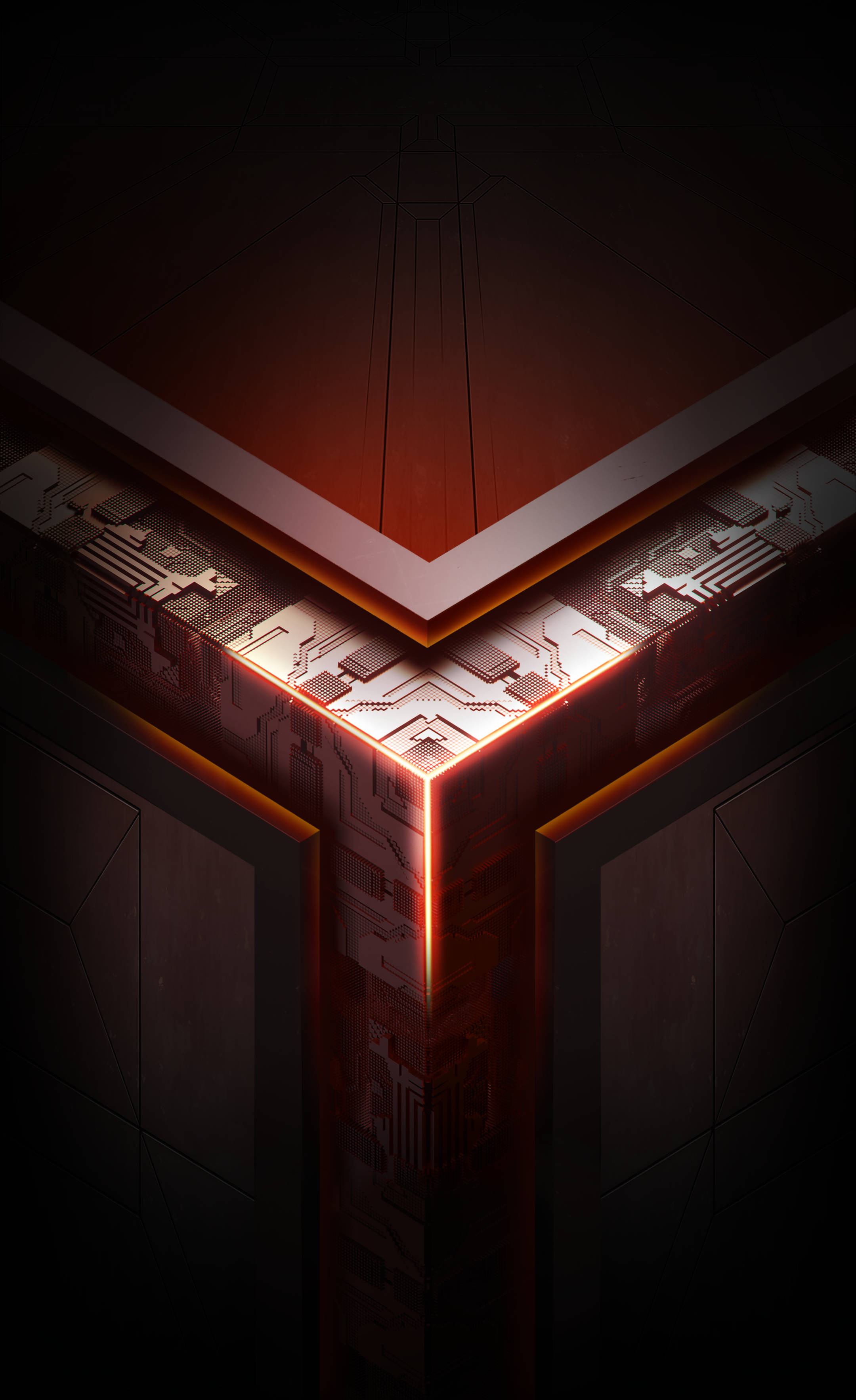 빨간색 Asus ROG 폰 로고 배경화면