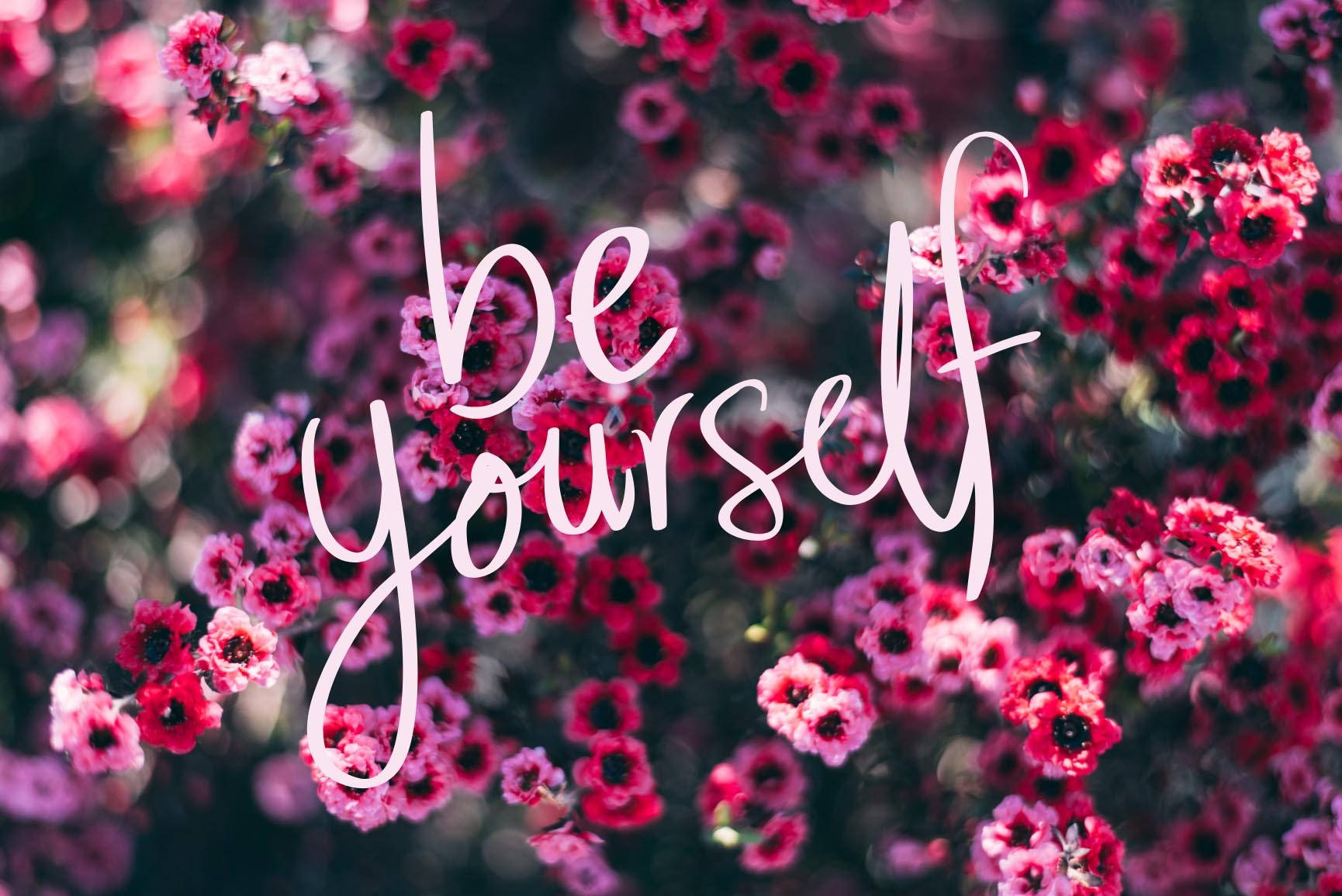 Be Yourself 귀여운 긍정 명언 배경화면