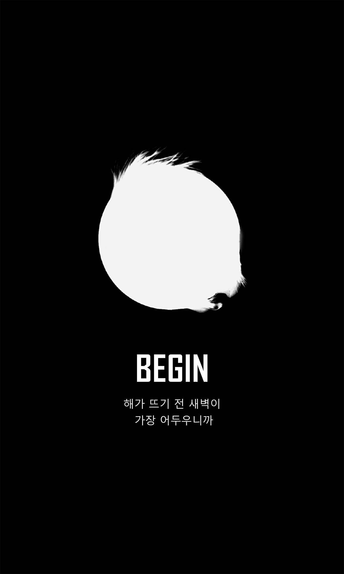Begin BTS 블랙 에스테틱 배경화면