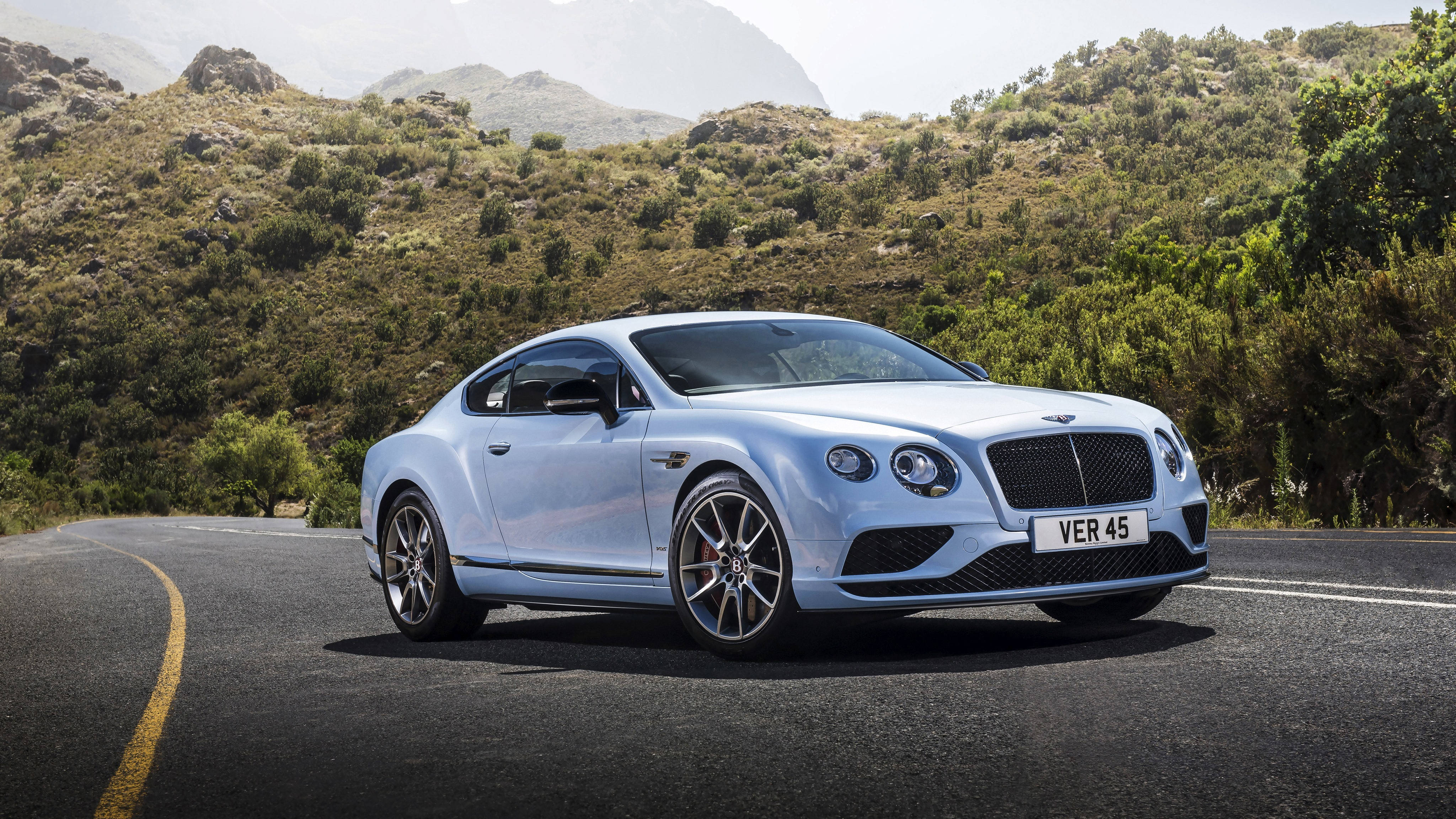 Bentley, continental, gt, 흰색, 측면, 도로 배경화면