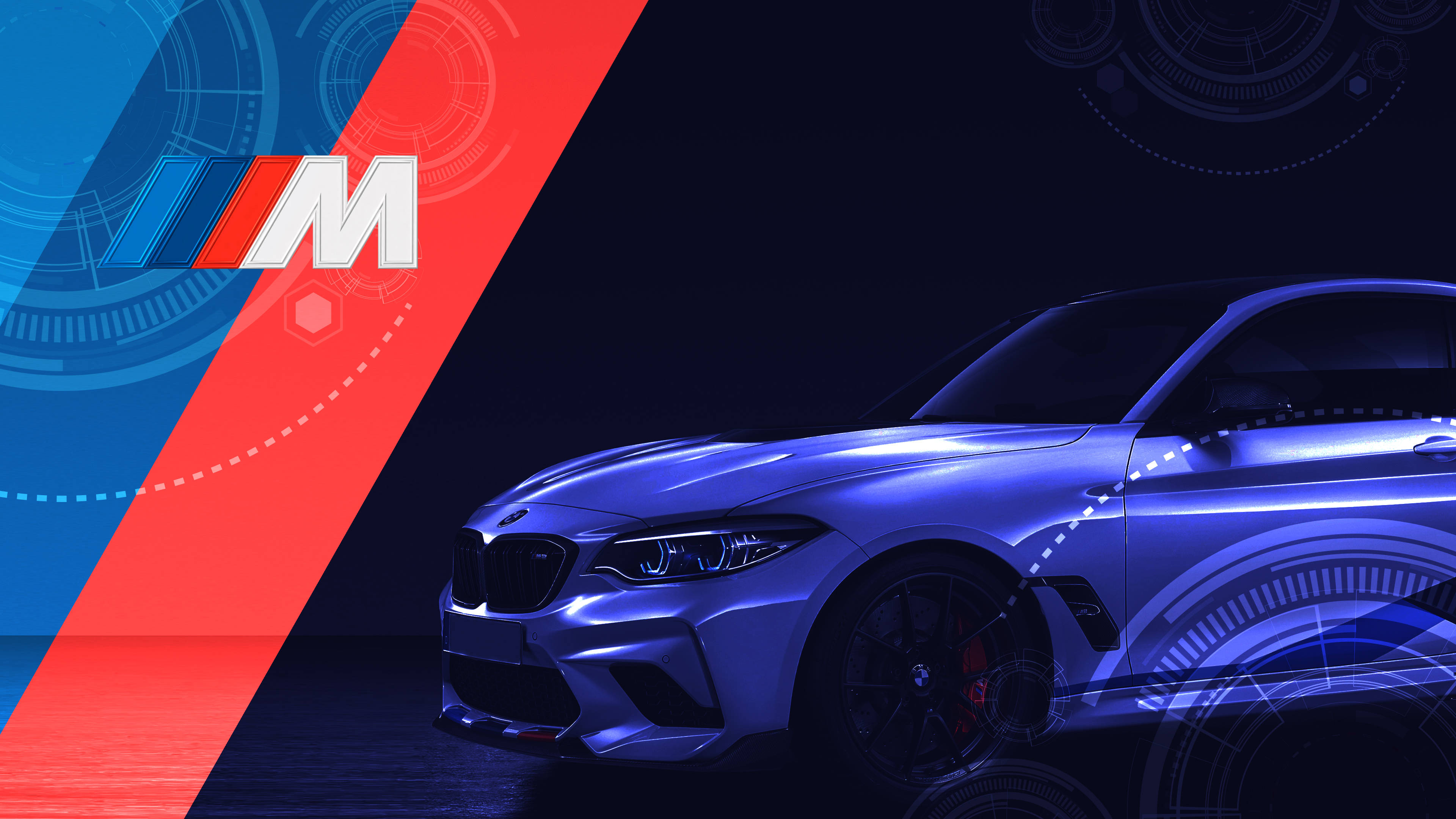 BMW M 로고 인디고 자동차 배경화면