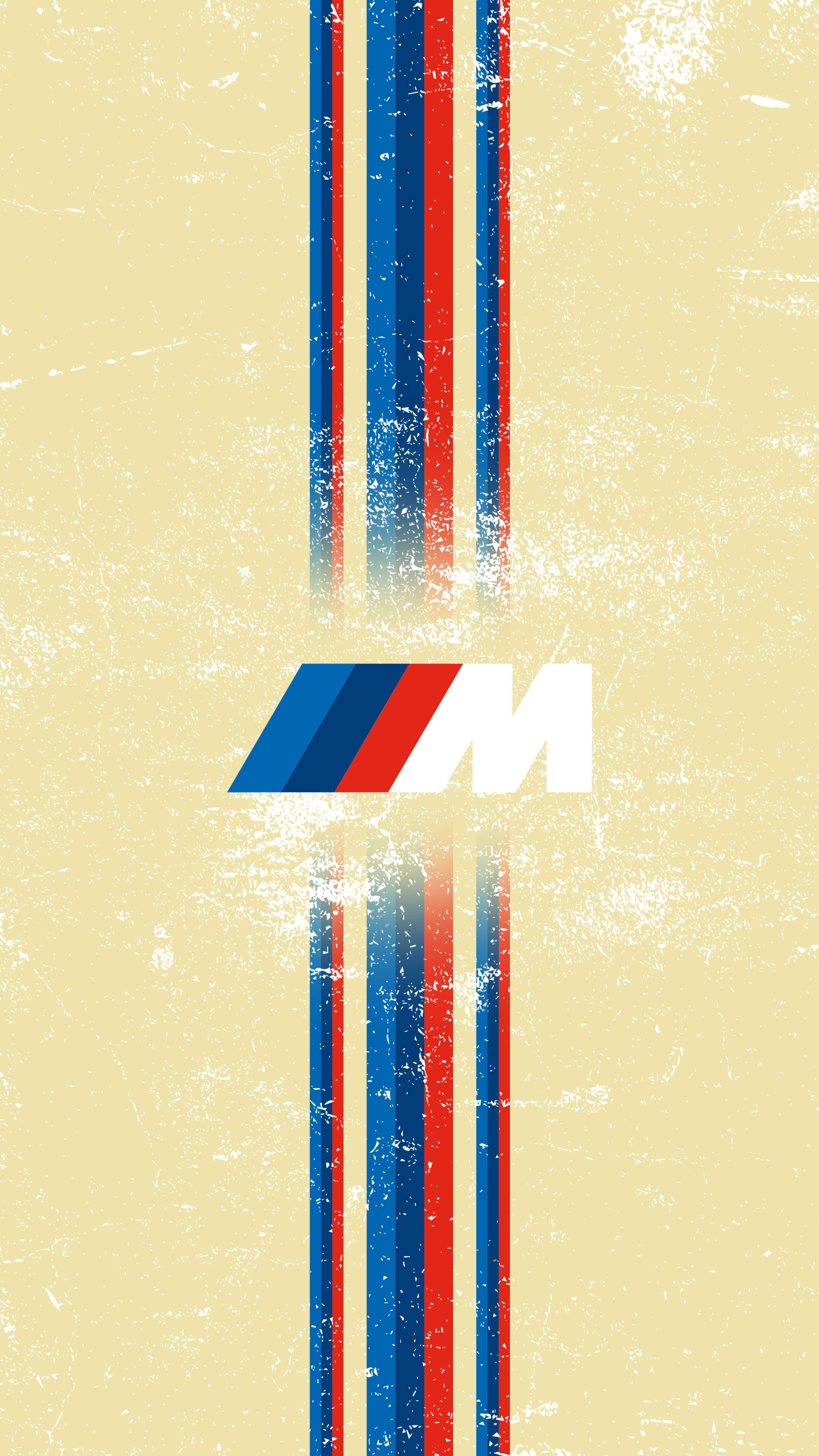 노란색 BMW M 로고 스트라이프 배경화면