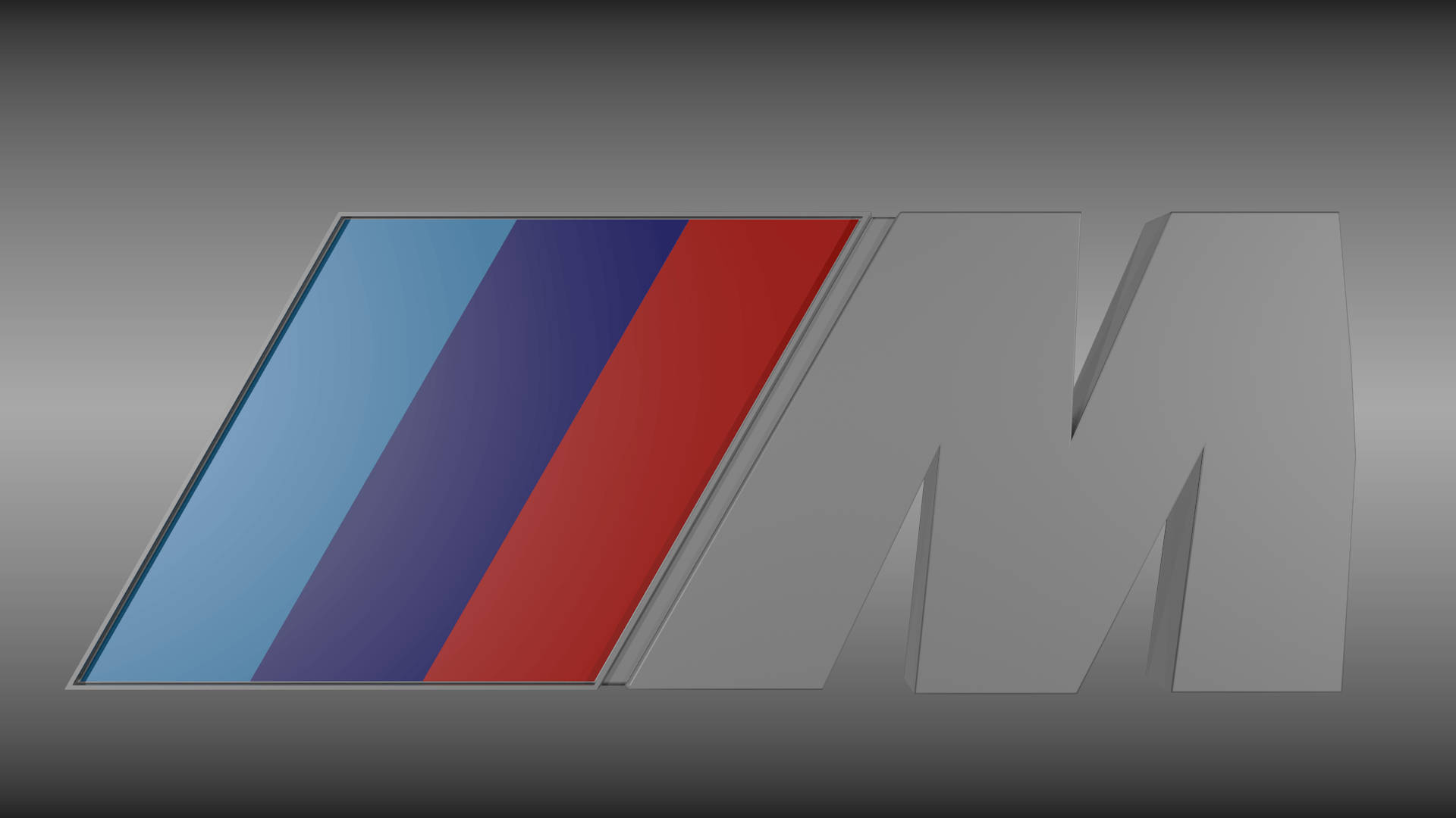 회색 BMW M 로고 배경화면
