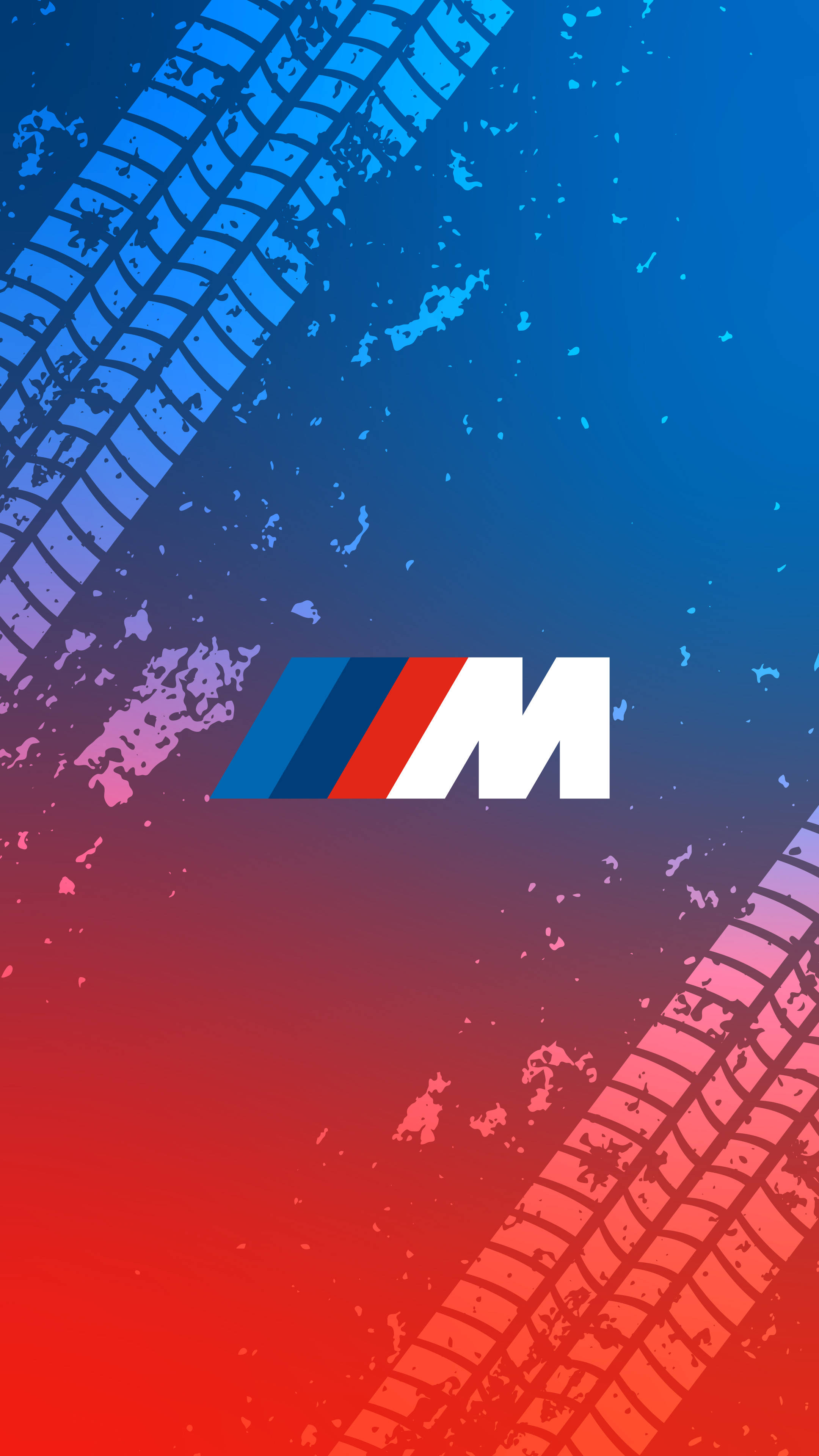 타이어 자국 BMW M 로고 배경화면