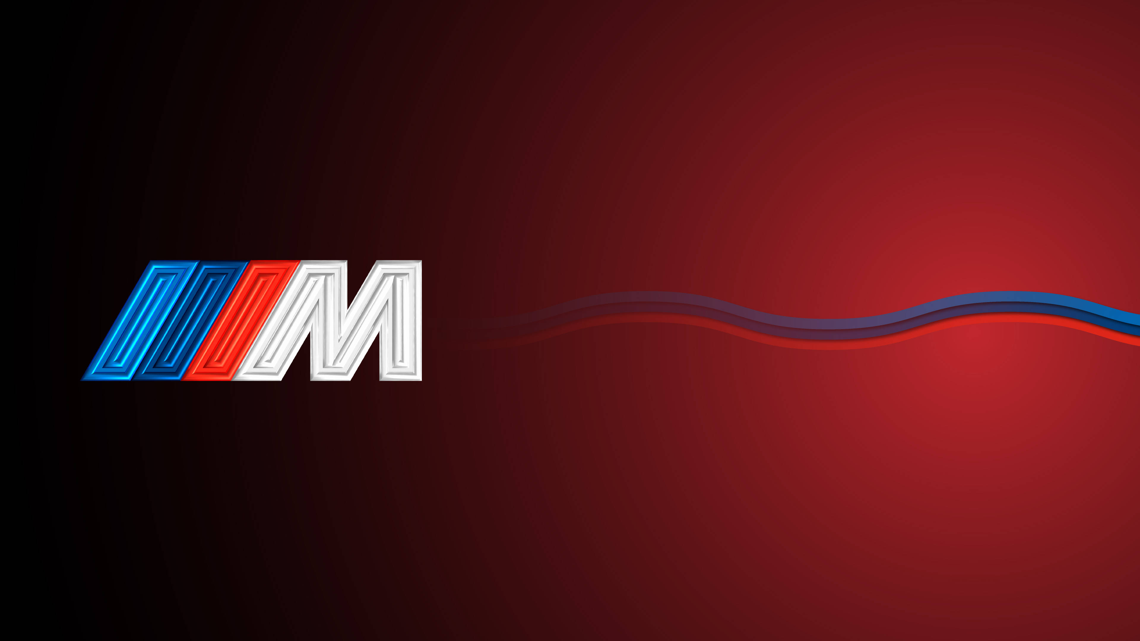 그라데이션 레드 BMW M 로고 배경화면