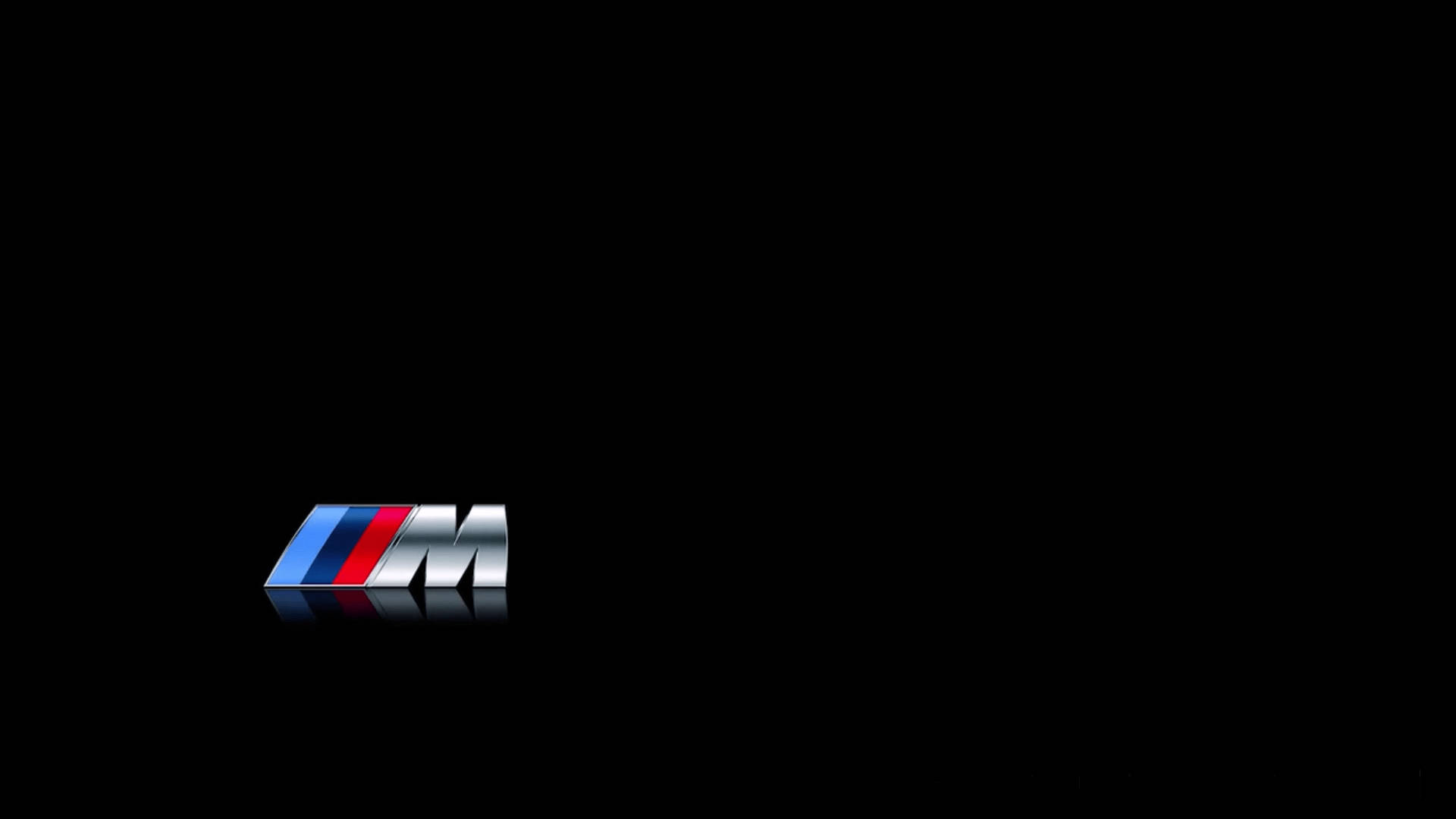 심플한 검은색 BMW M 로고 배경화면