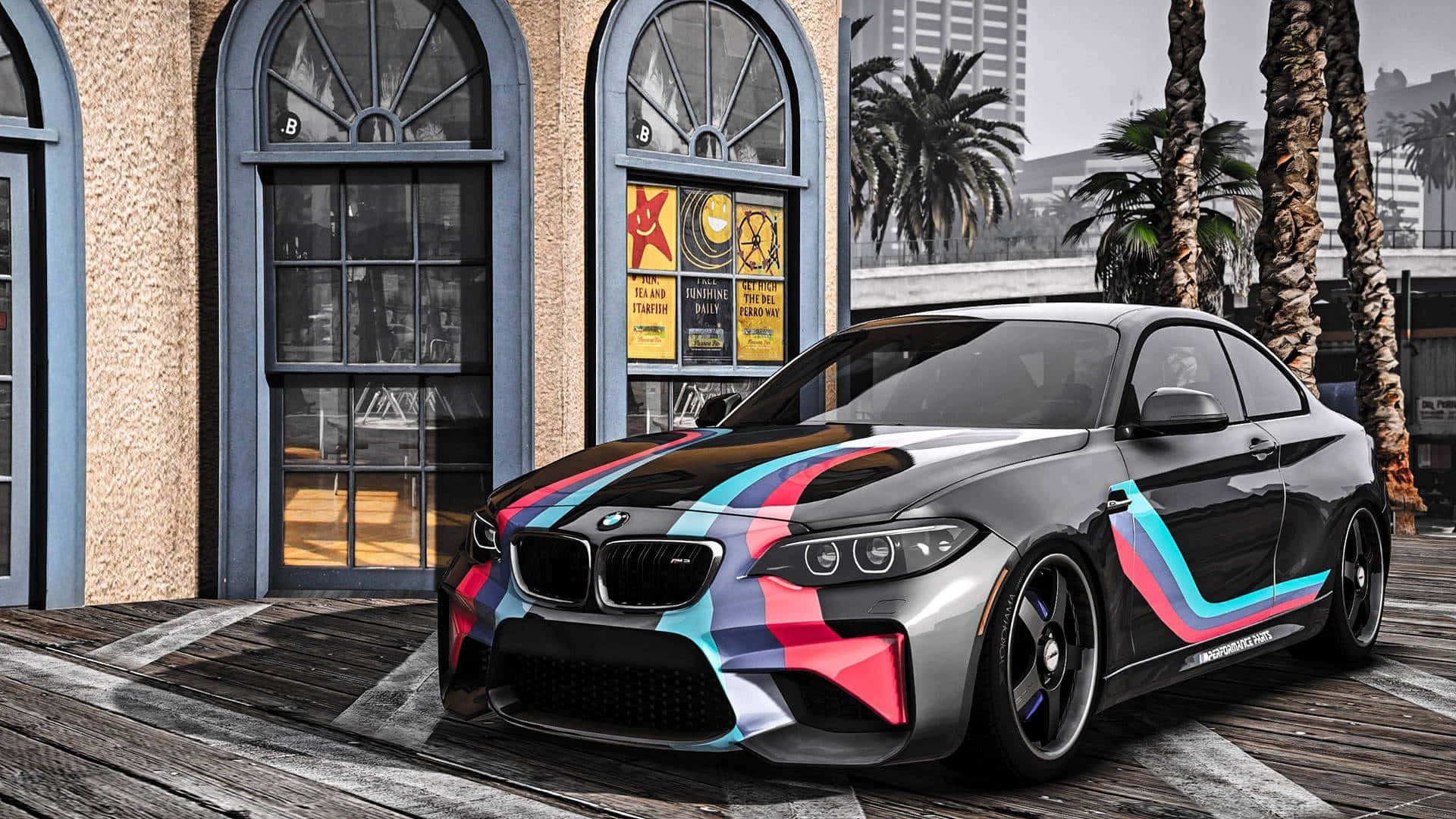 검은색 BMW M2 1920x1080 M 시리즈 배경화면