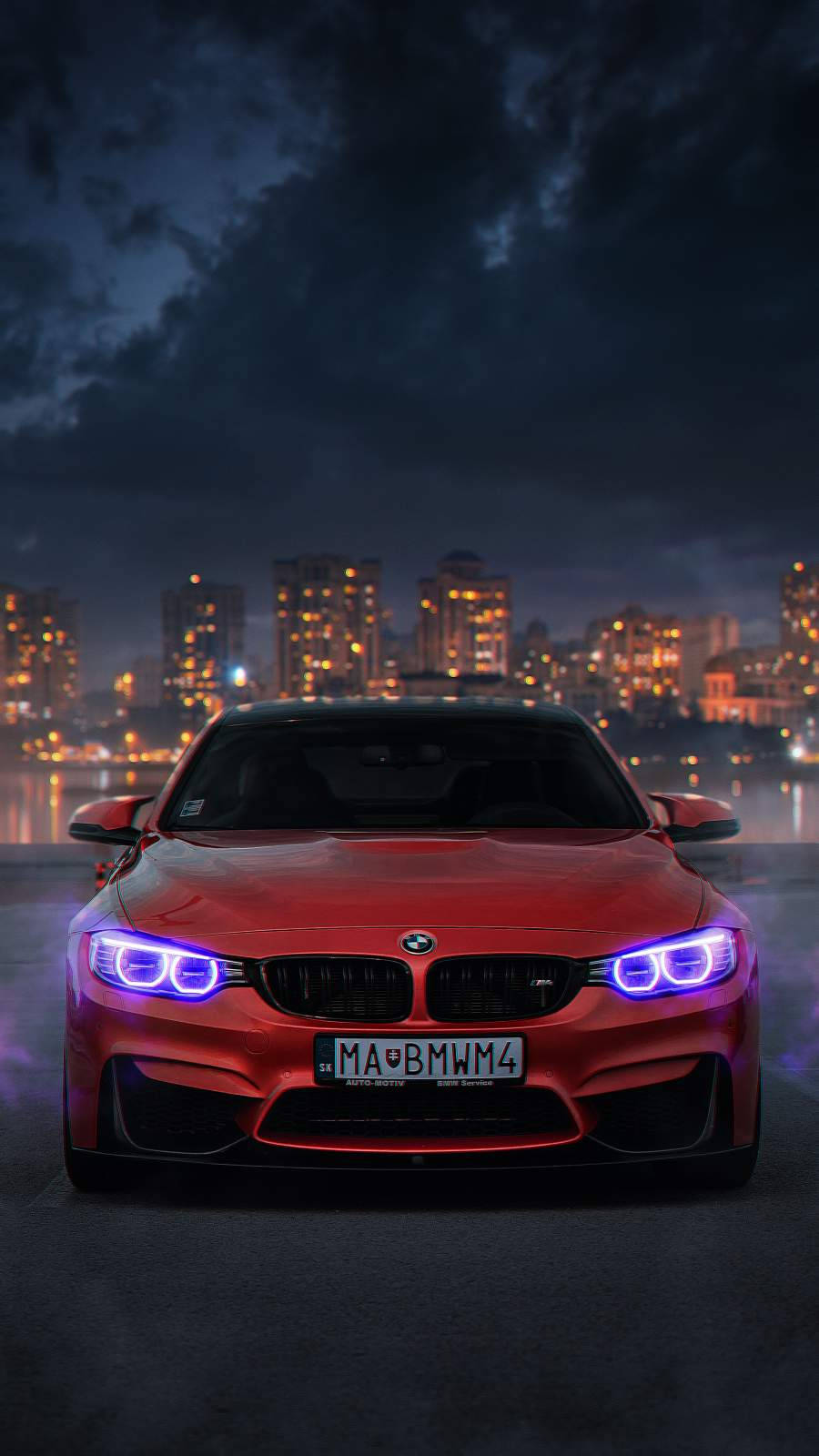 BMW M4 도시 풍경 아이폰 자동차 배경화면