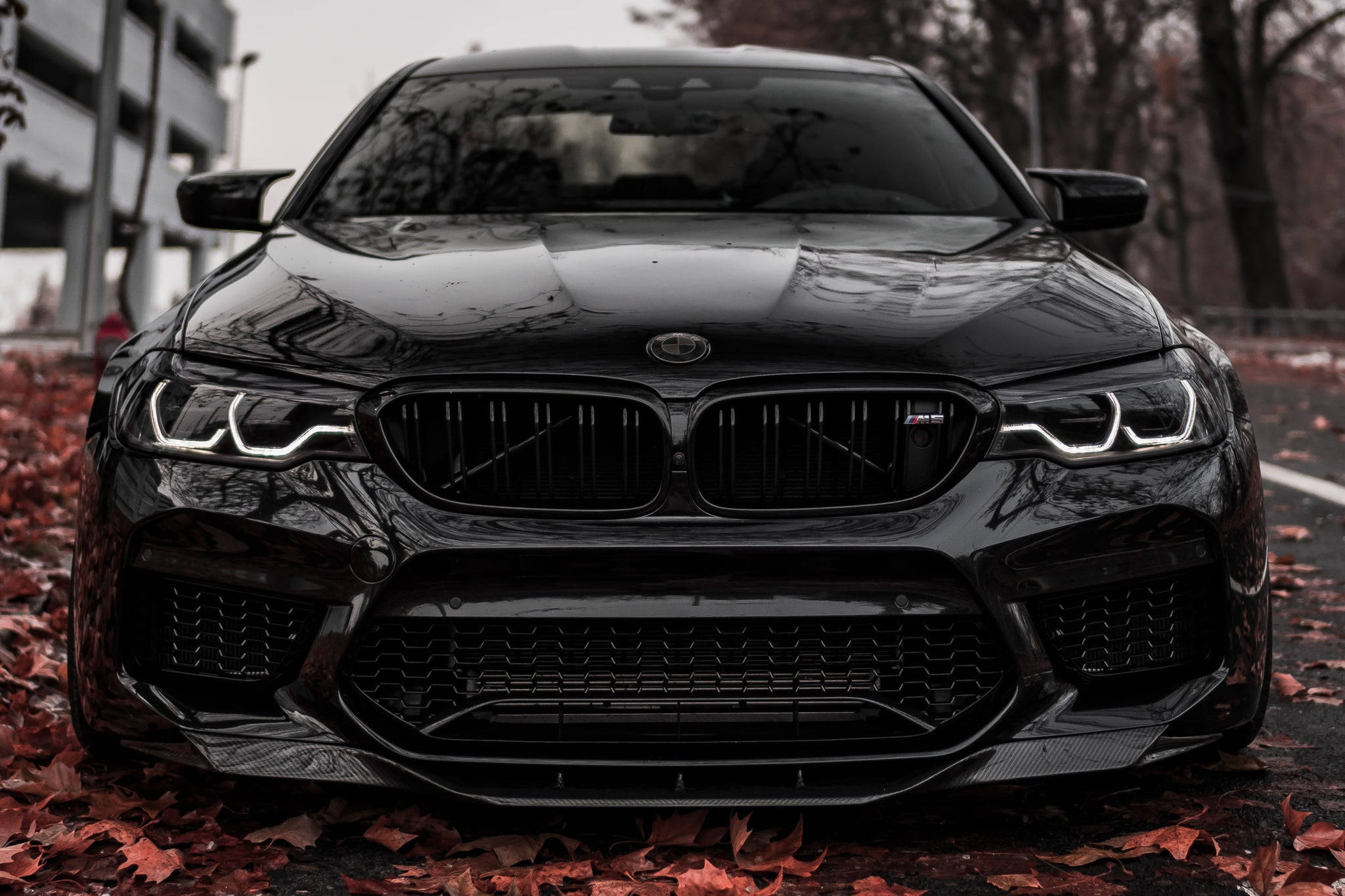 반짝이는 검은색 BMW M5 노트북 배경화면
