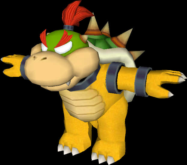 Bowser 클래식 3D 렌더링 배경화면