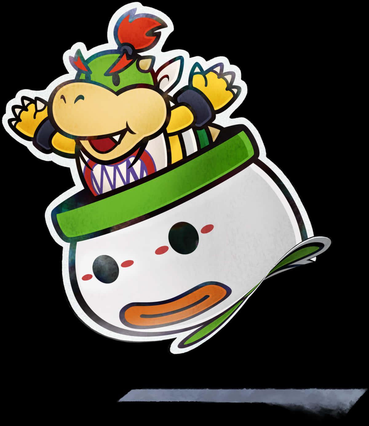 Bowser Jr.의 쿠파 크롭 헬리콥터 스티커 배경화면