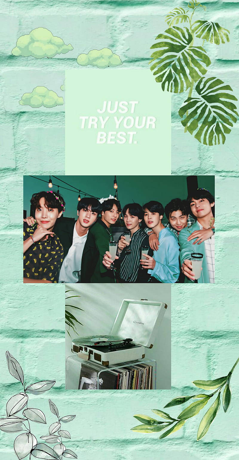 BTS 에스테틱 민트 그린 배경화면