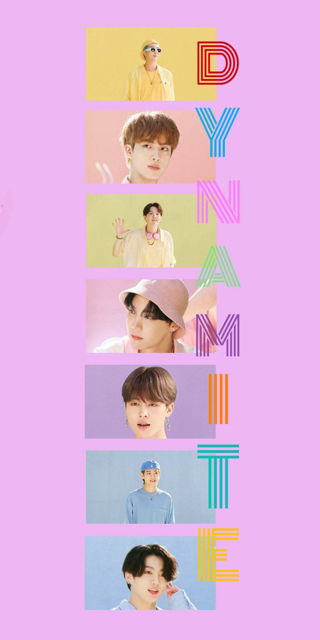 퍼플 감성 BTS 다이너마이트 폰 배경화면