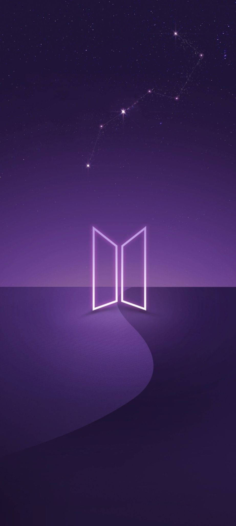 BTS 바이올렛 로고 배경화면