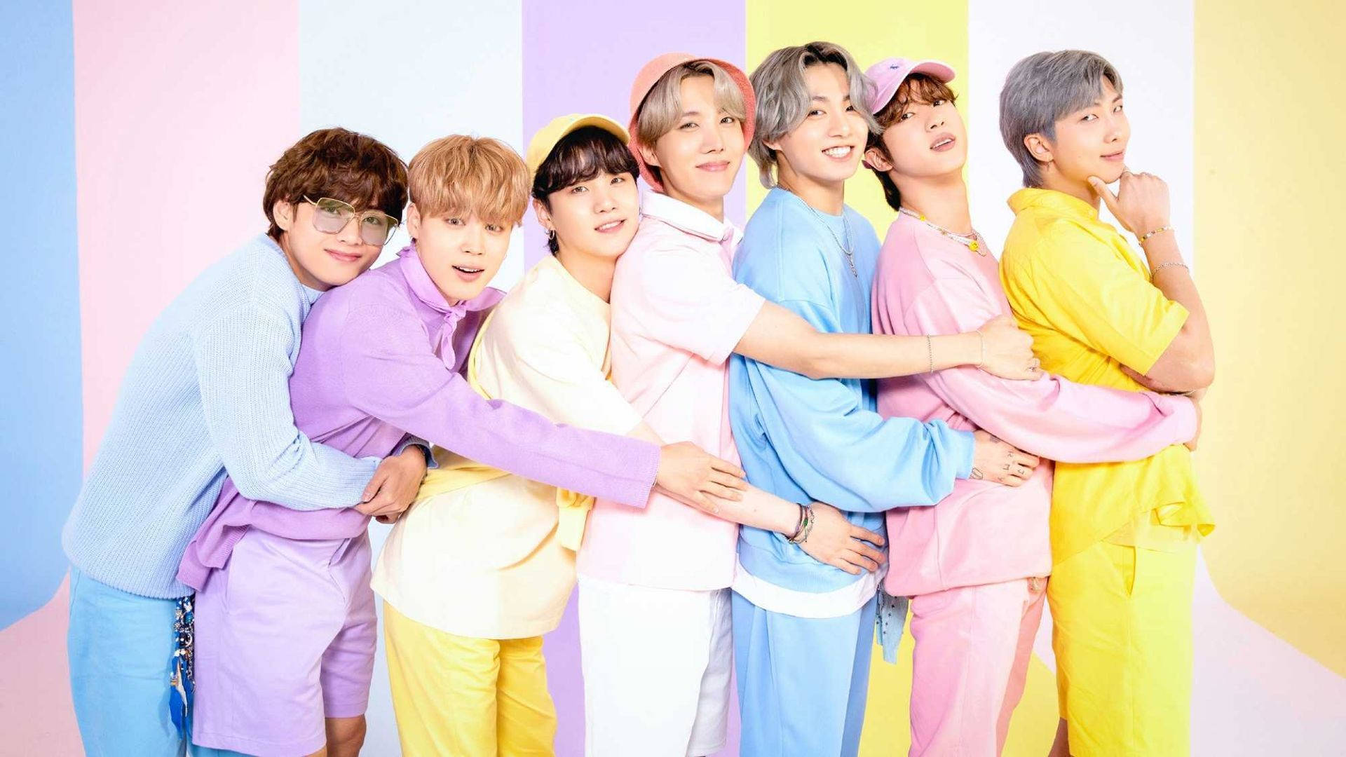 BTS 포옹 체인 데스크탑 배경화면